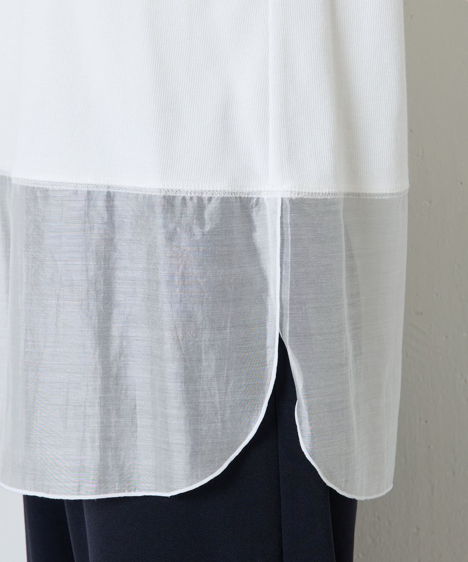 COLLAGE GALLARDAGALANTE(コラージュ ガリャルダガランテ) 【1/18(日)24:59まで 1000円OFFクーポン対象】《新色登場！》 裾シアーロンT