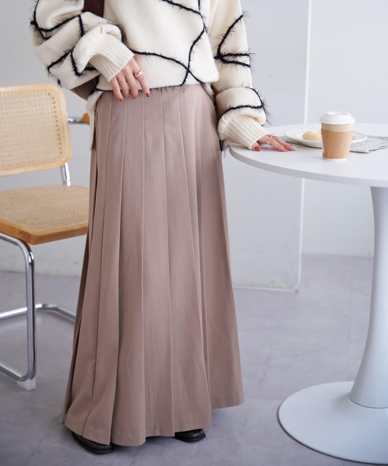 【全商品オープニング価格 特別価格】 茶色ロングスカートDIAPOSITIVE PARIS スカート