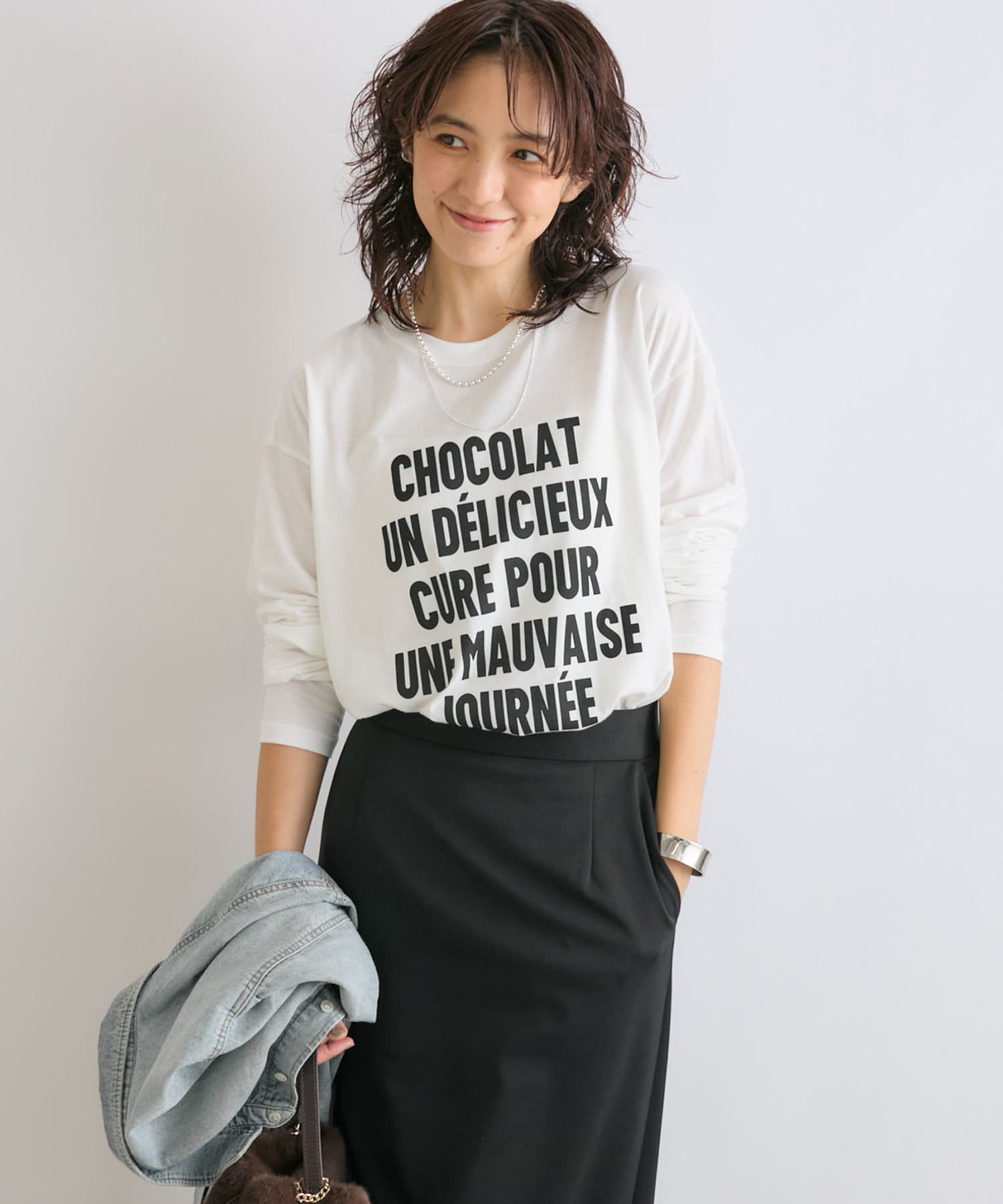 RIVE DROITE(リヴドロワ) 【コーデのポイントに】CHOCOLATロンTee