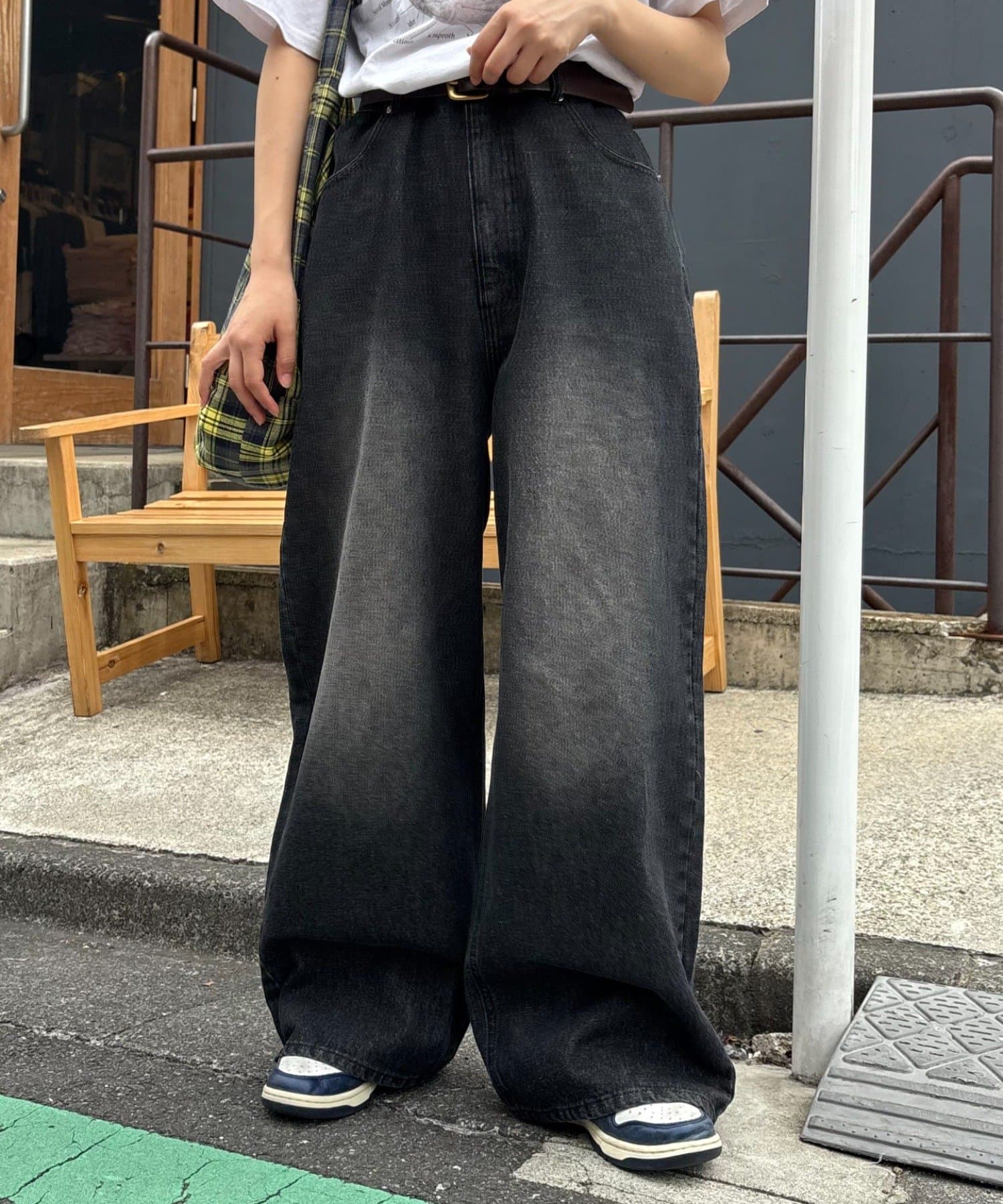 CIAOPANIC TYPY(チャオパニックティピー) 【新色追加】【UNISEX】オーバーダイワイドデニムパンツ