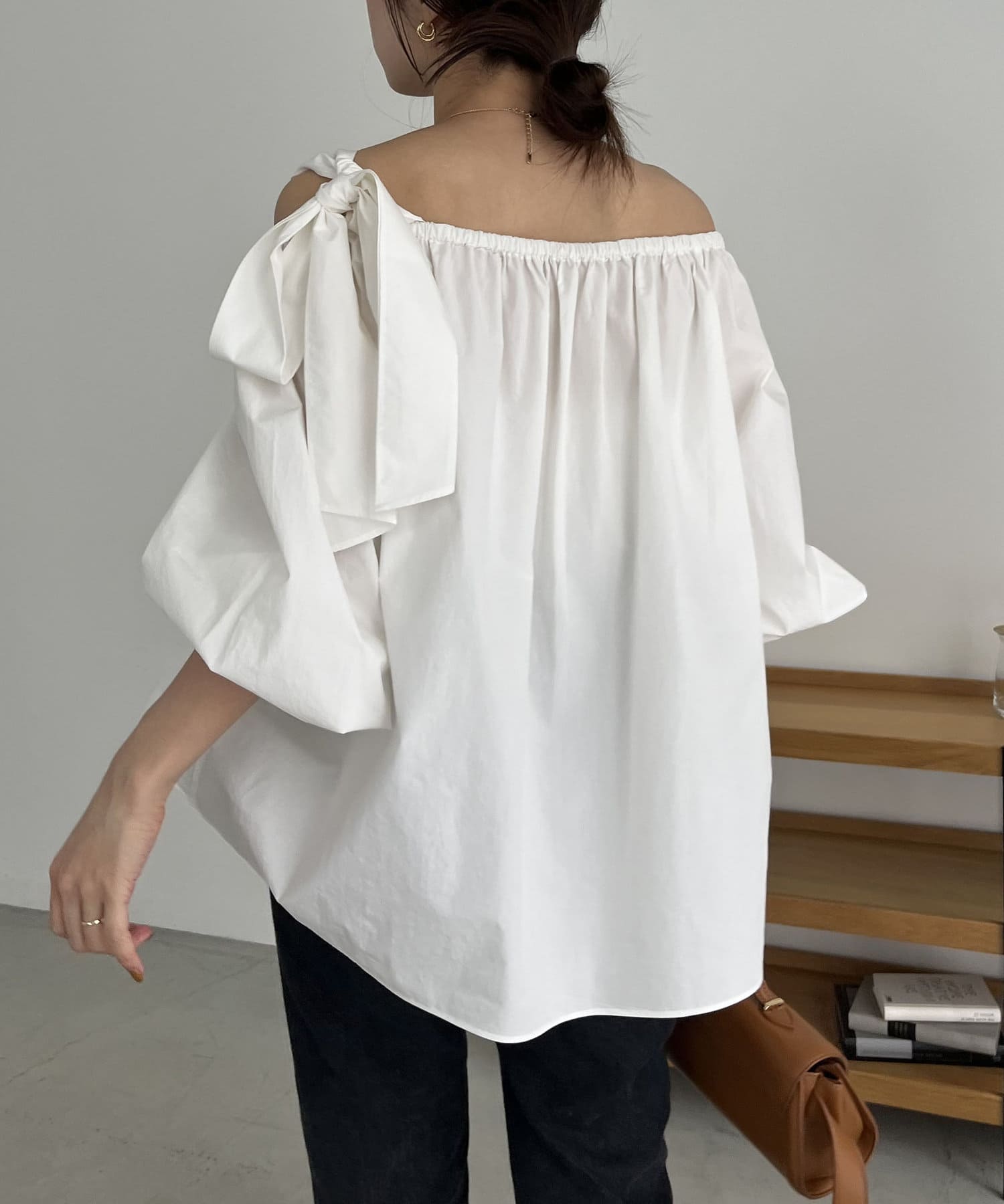 OUTLET(アウトレット) 【CAPRICIEUX LE'MAGE】アシメリボンブラウス