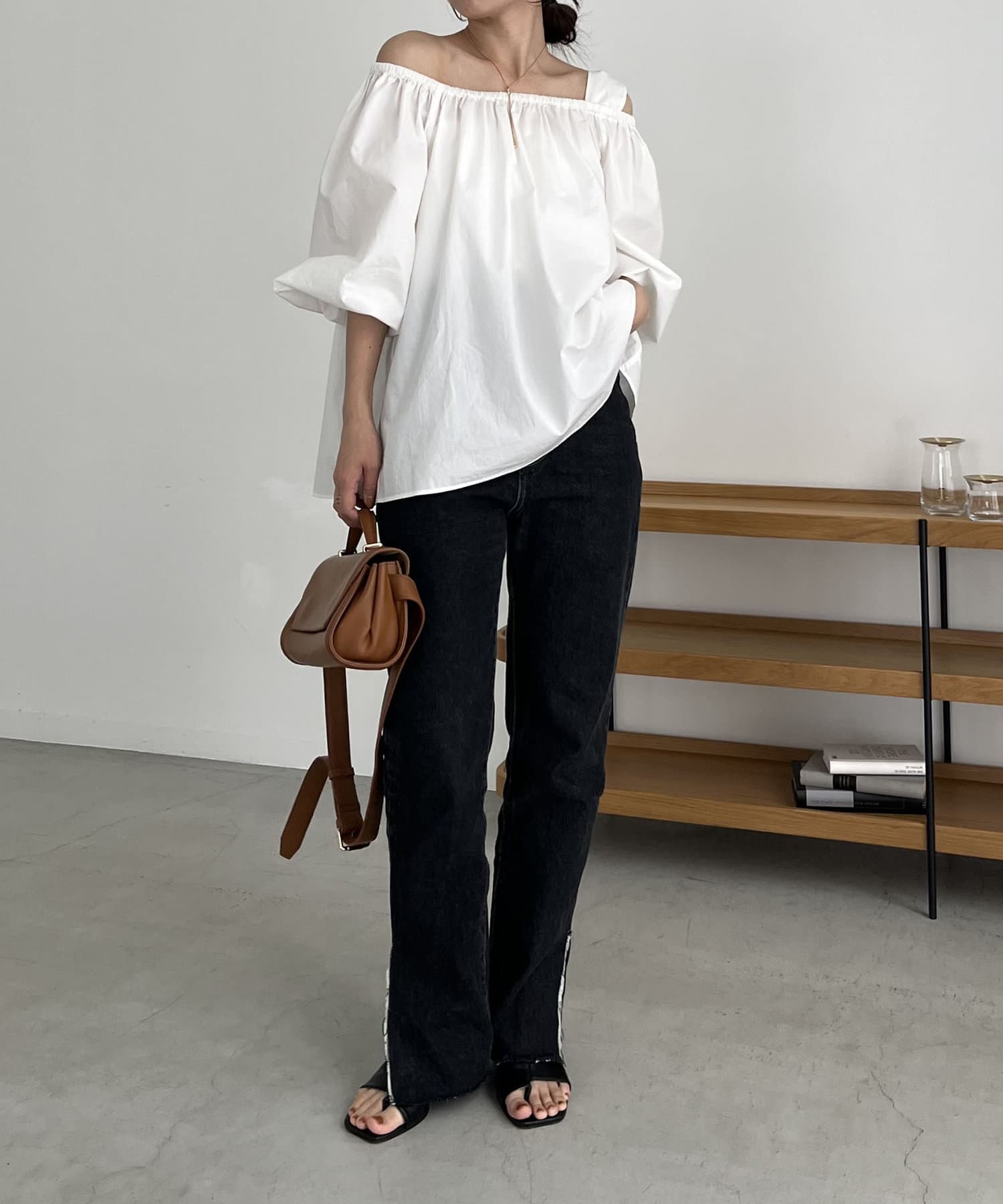 OUTLET(アウトレット) 【CAPRICIEUX LE'MAGE】アシメリボンブラウス