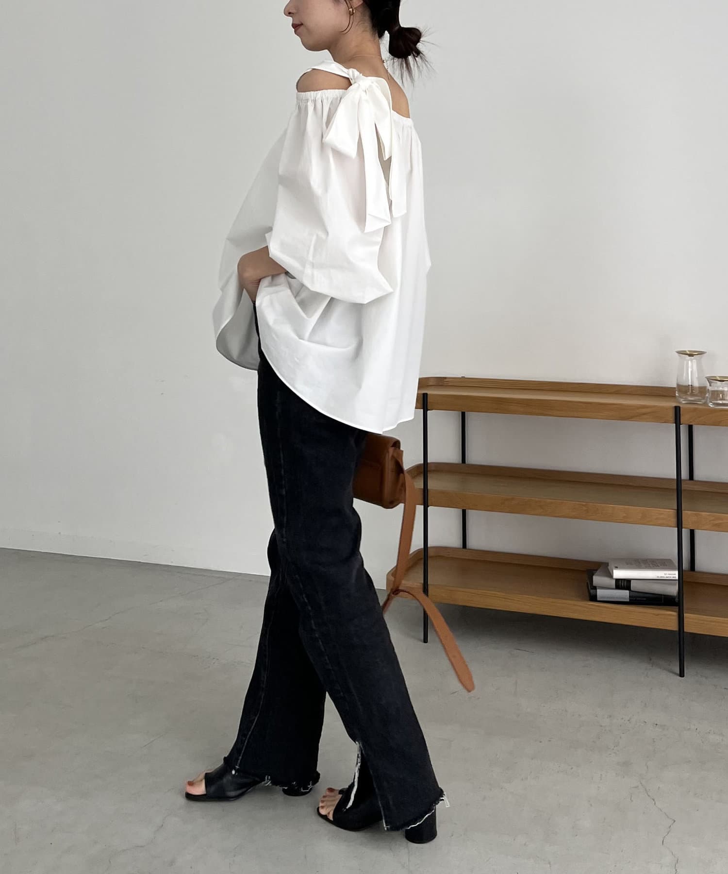 OUTLET(アウトレット) 【CAPRICIEUX LE'MAGE】アシメリボンブラウス