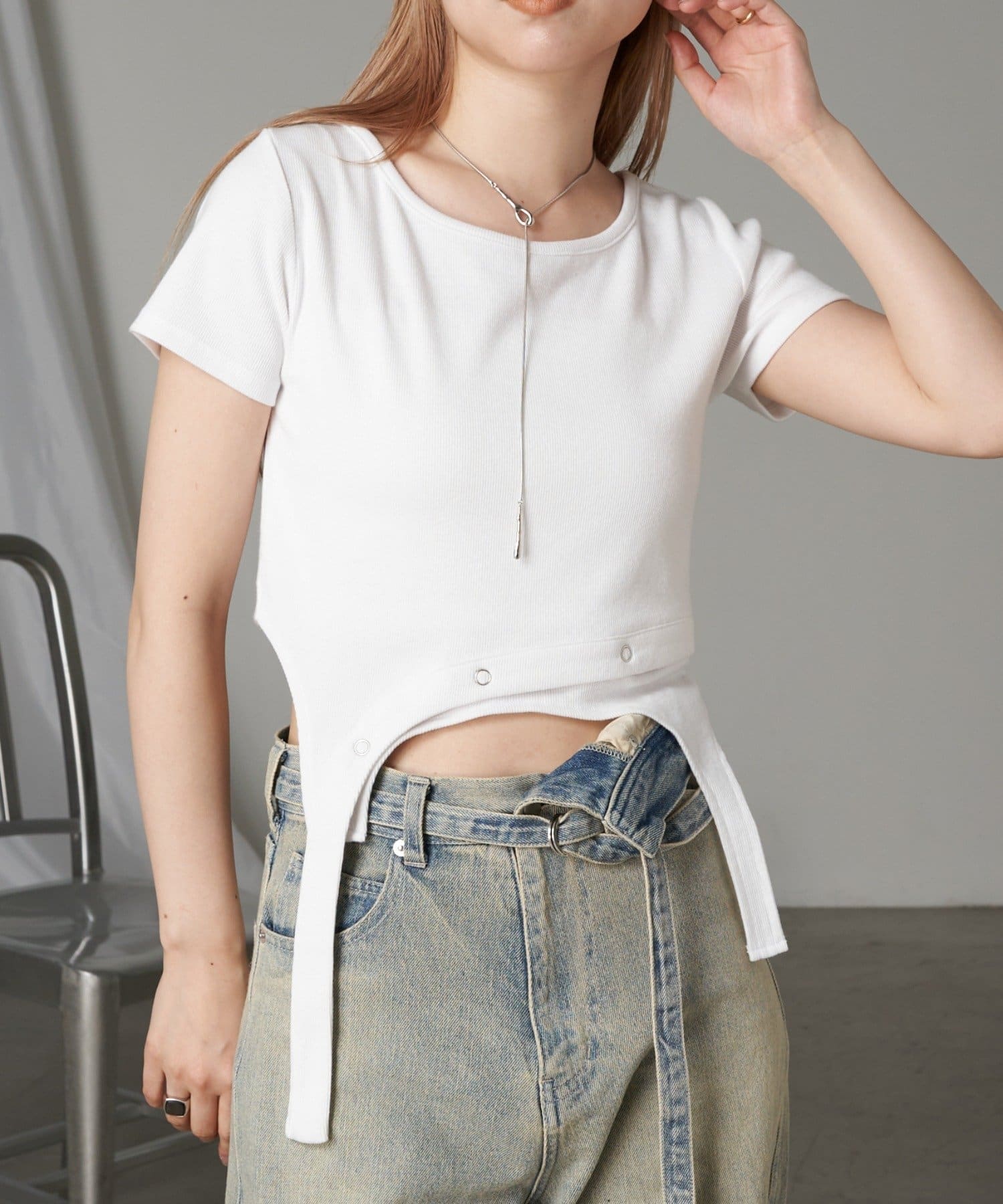 OUTLET(アウトレット) 【RAY CASSIN】アシメガーターTシャツ