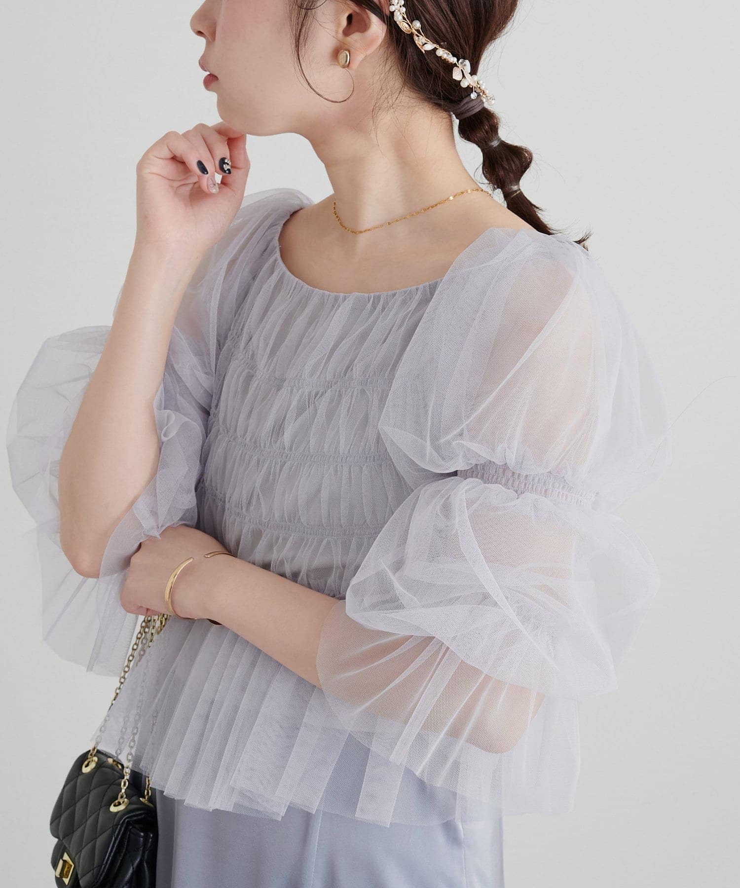 natural couture】チュール×サテンマーメイドキャミワンピース | OLIVE 