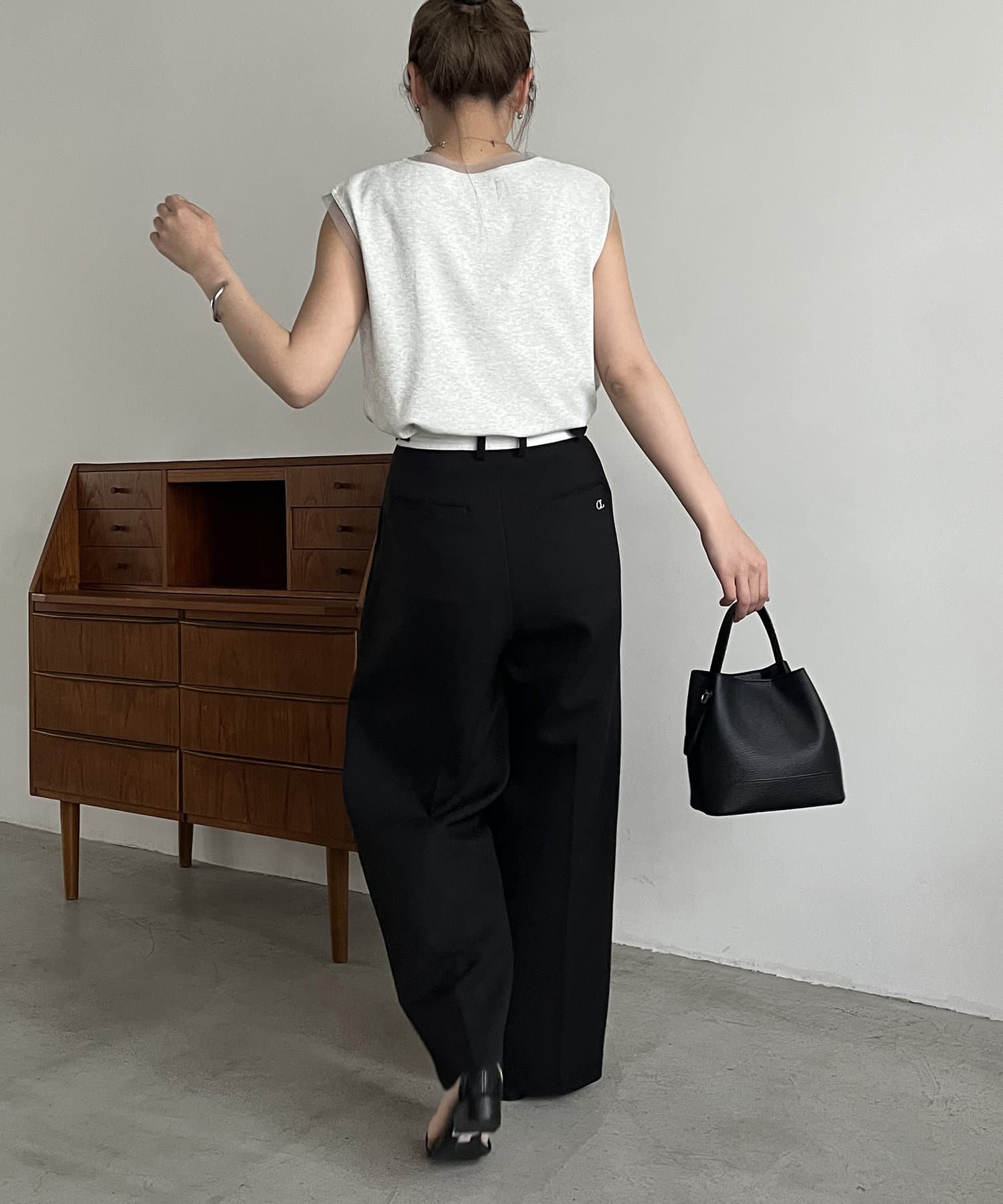 CAPRICIEUX LE'MAGE(カプリシュレマージュ) 【再入荷】1ポイントノースリーブTシャツ