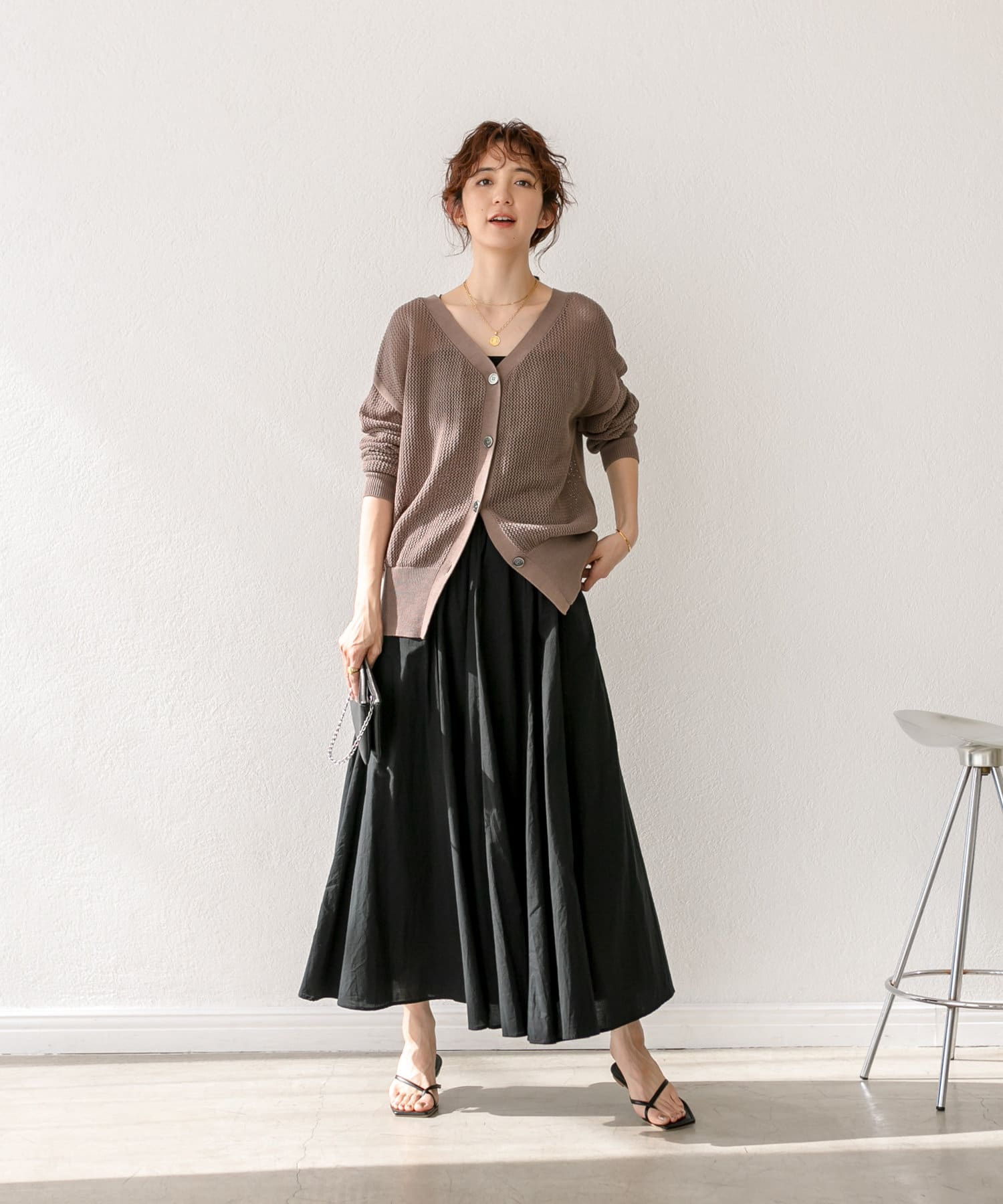 RIVE DROITE】メッシュニットカーディガン | OUTLET