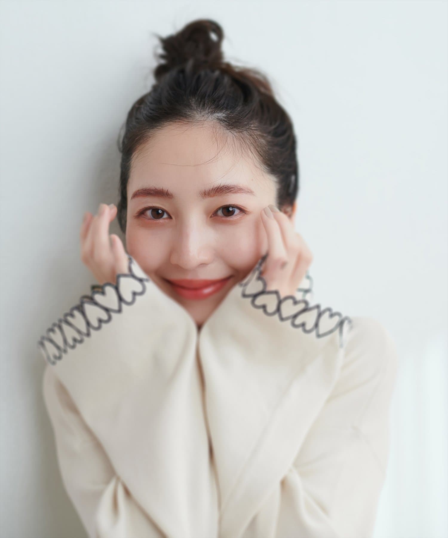 WEB限定】お袖ハートショート丈ニットプルオーバー | natural WEB限定】お袖ハートショート丈ニットプルオーバー | natural
