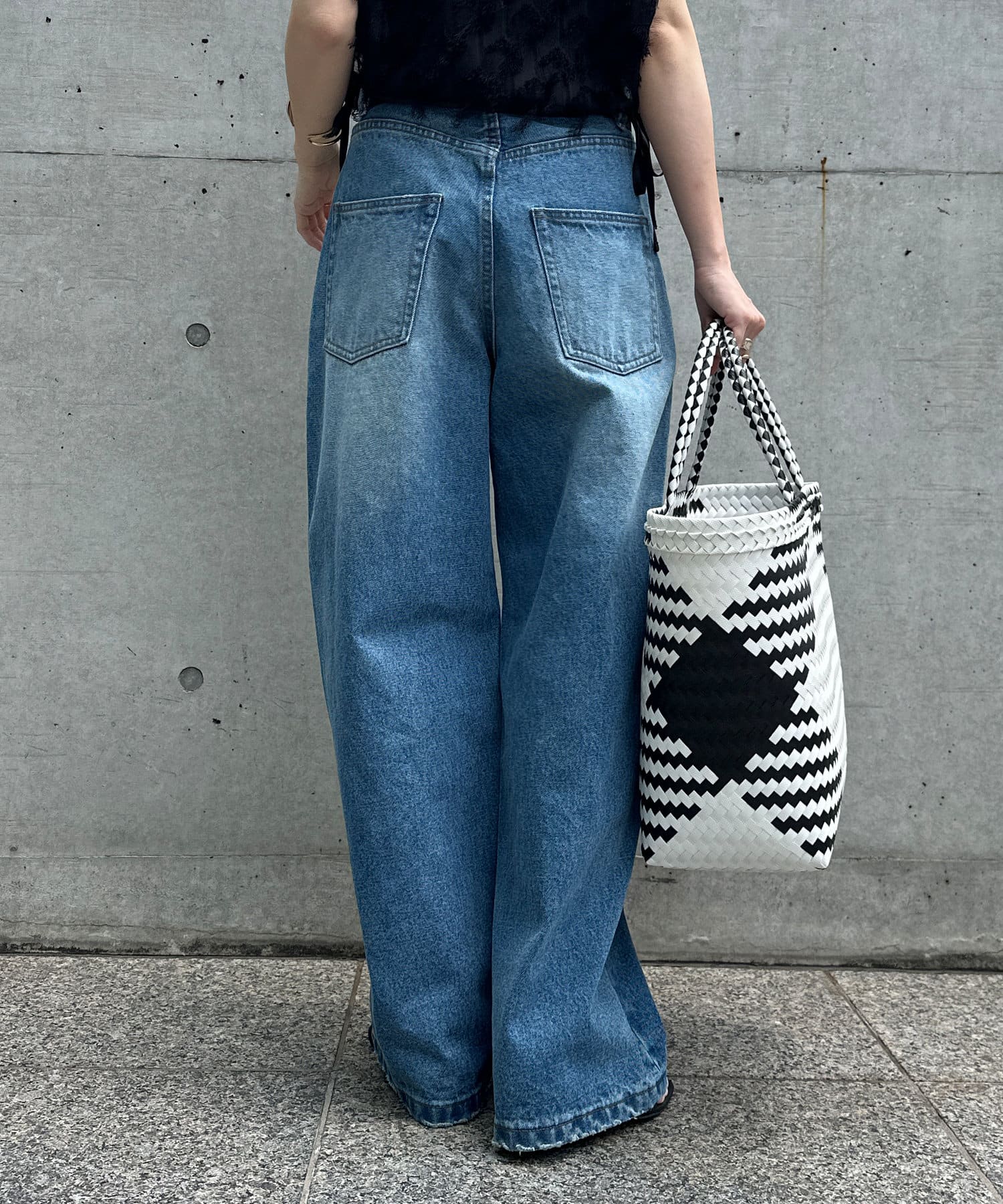 DOUDOU(ドゥドゥ) 【完売サイズ再販開始!】ワイドデニム