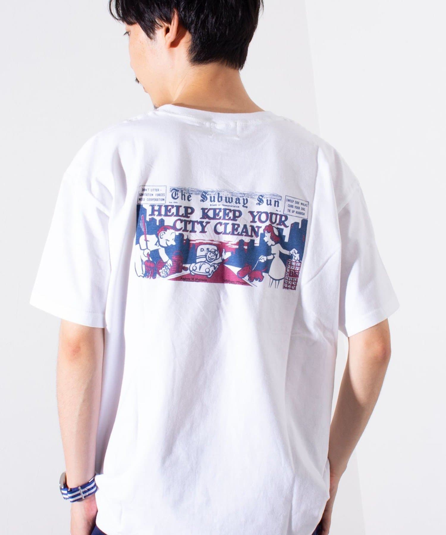 FREDY & GLOSTER(フレディ アンド グロスター) 【MTA】ロゴプリントTシャツ バックプリント ワンポイントロゴ