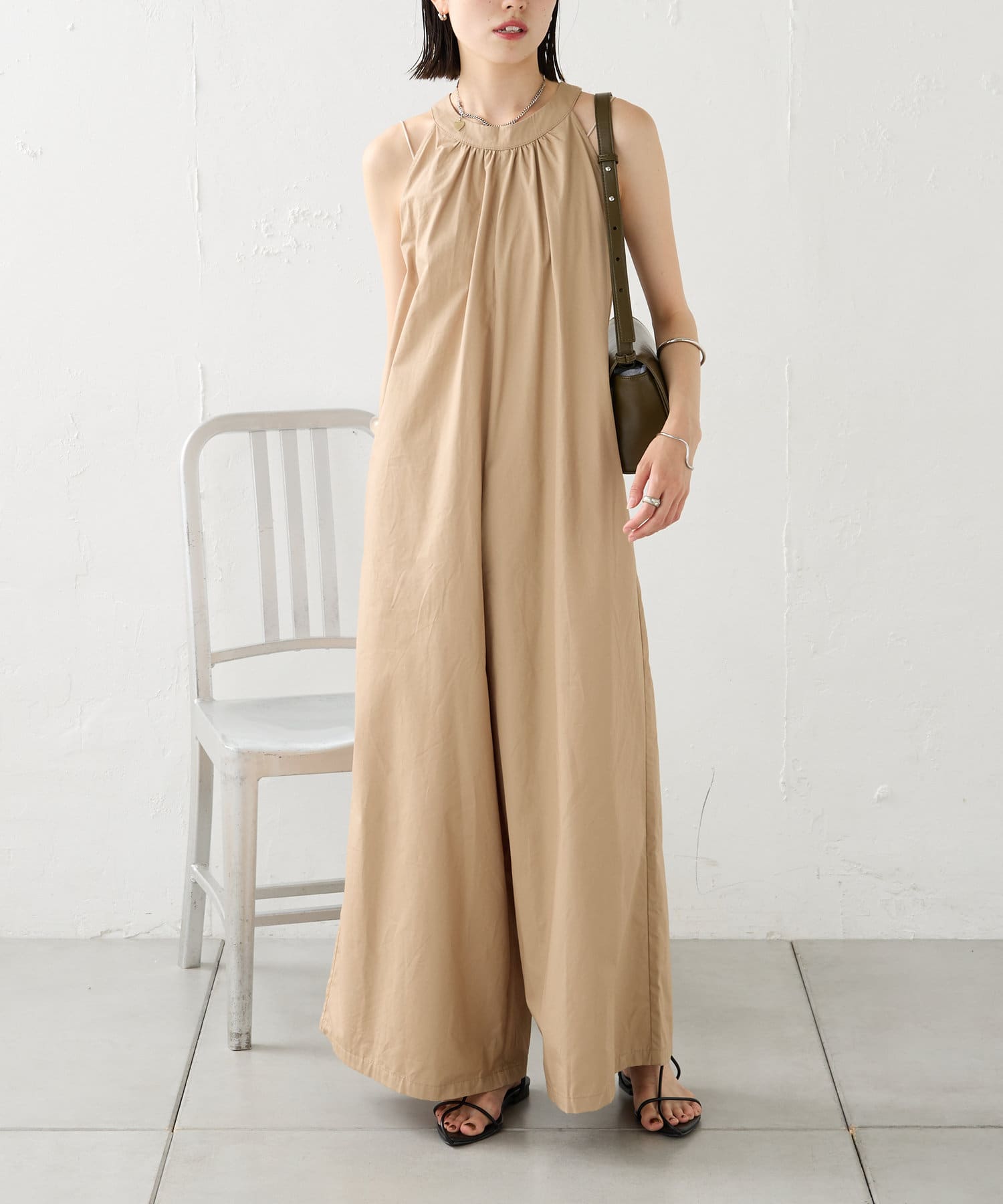 meer.メーアSTRAP STRAIGHT ALL IN ONEオールインワン レディース