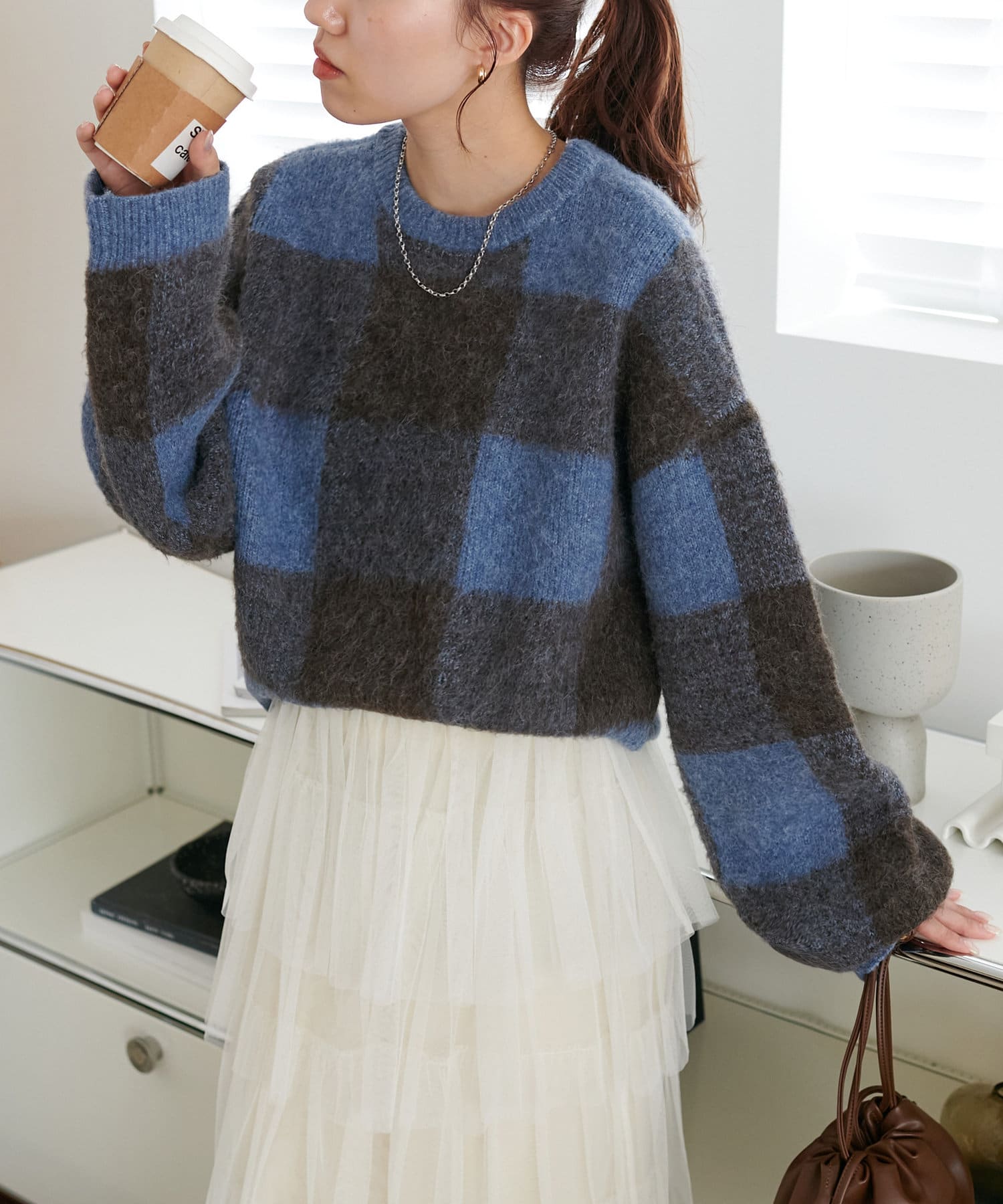 Discoat ニット 前後2WAYチェックプルオーバー レディース : ZOZOTOWN Yahoo!店 - 通販 - Yahoo!ショッピング