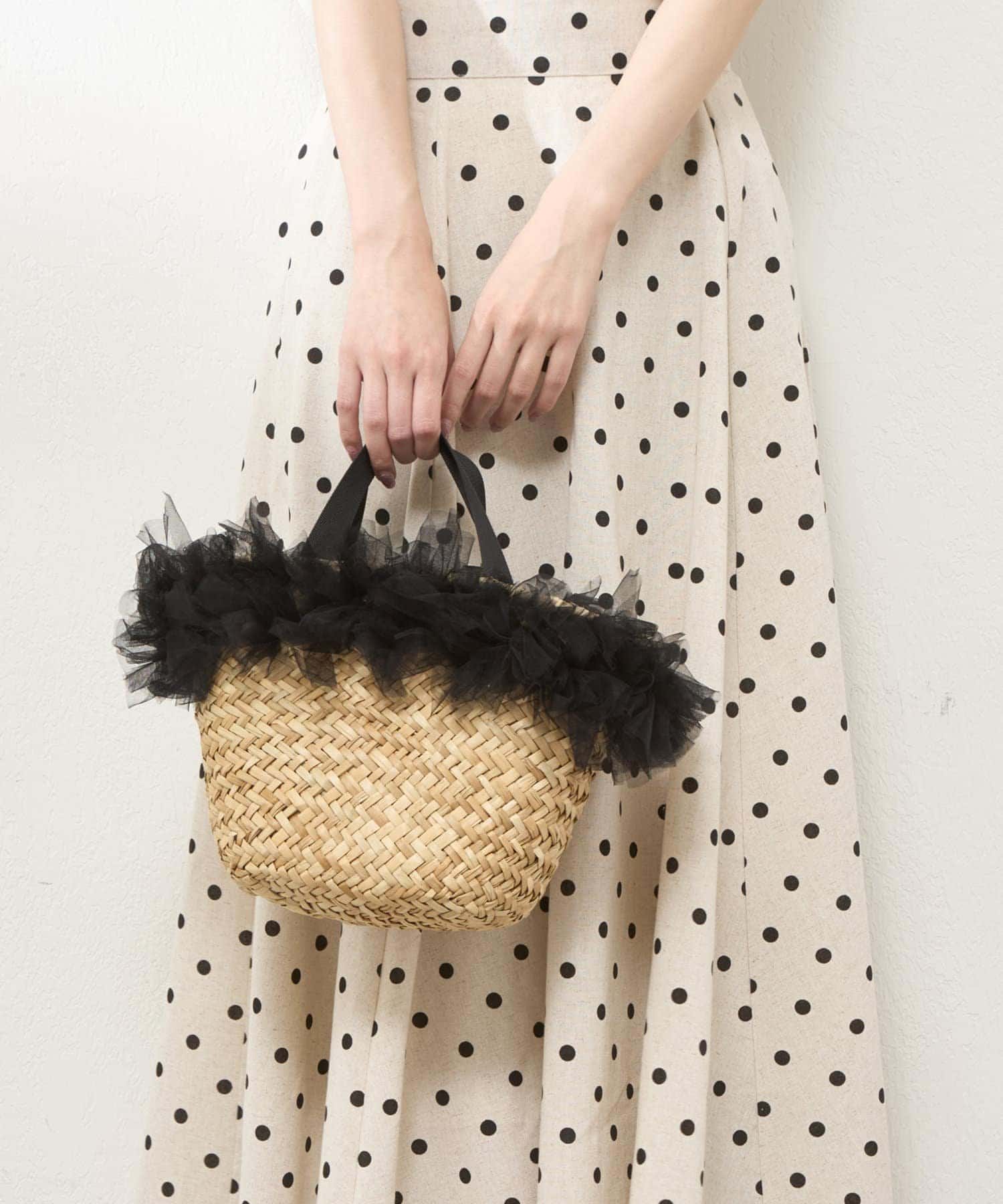 EVERY.VERY niceclaup】チュールフリンジカゴbag | NICE CLAUP / OLIVE