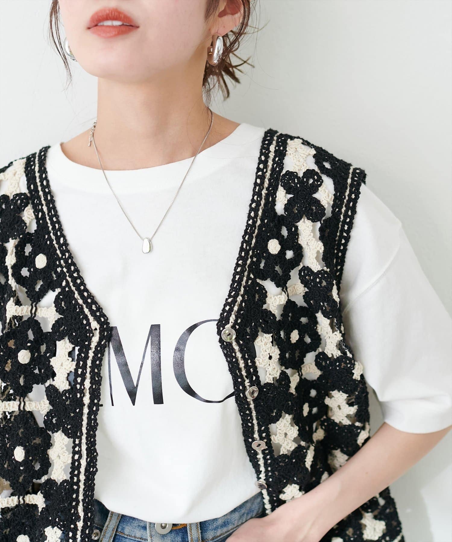 EVERY.VERY niceclaup】カギ針編みベスト | NICE CLAUP / OLIVE des