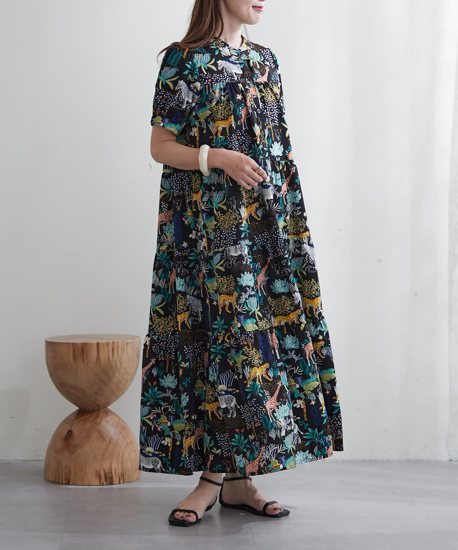 新色追加【nao / 夏のお出かけに】《体型カバーにも◎》ティアード