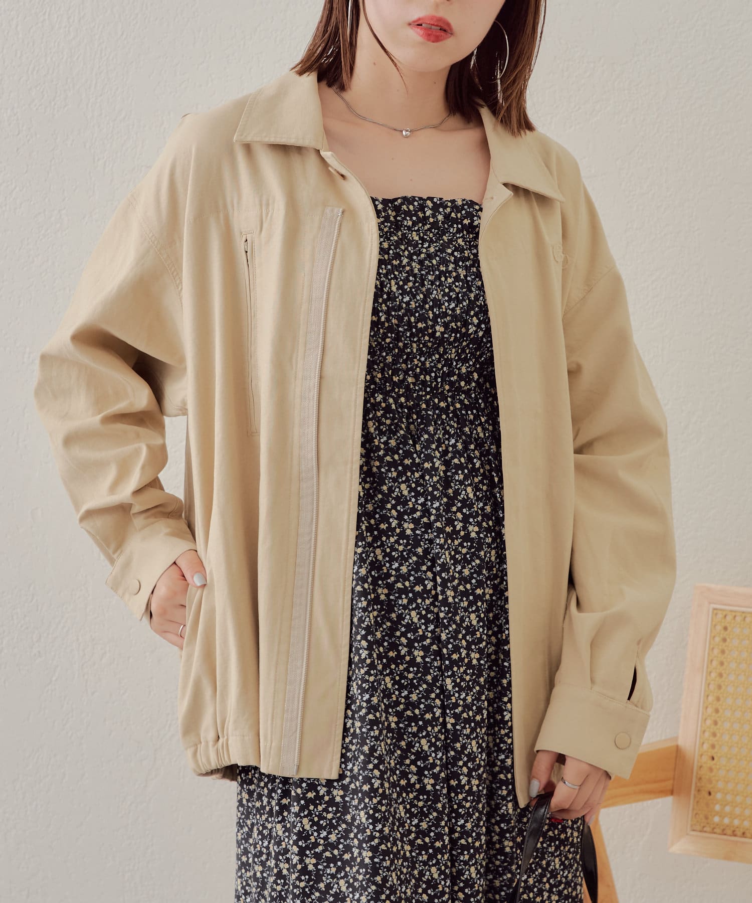 90s CHICO’S Design リネンレーヨン　ミリタリーシャツジャケット F2ミリタリーシャツジャケット | Chico(チコ)レディース | PAL