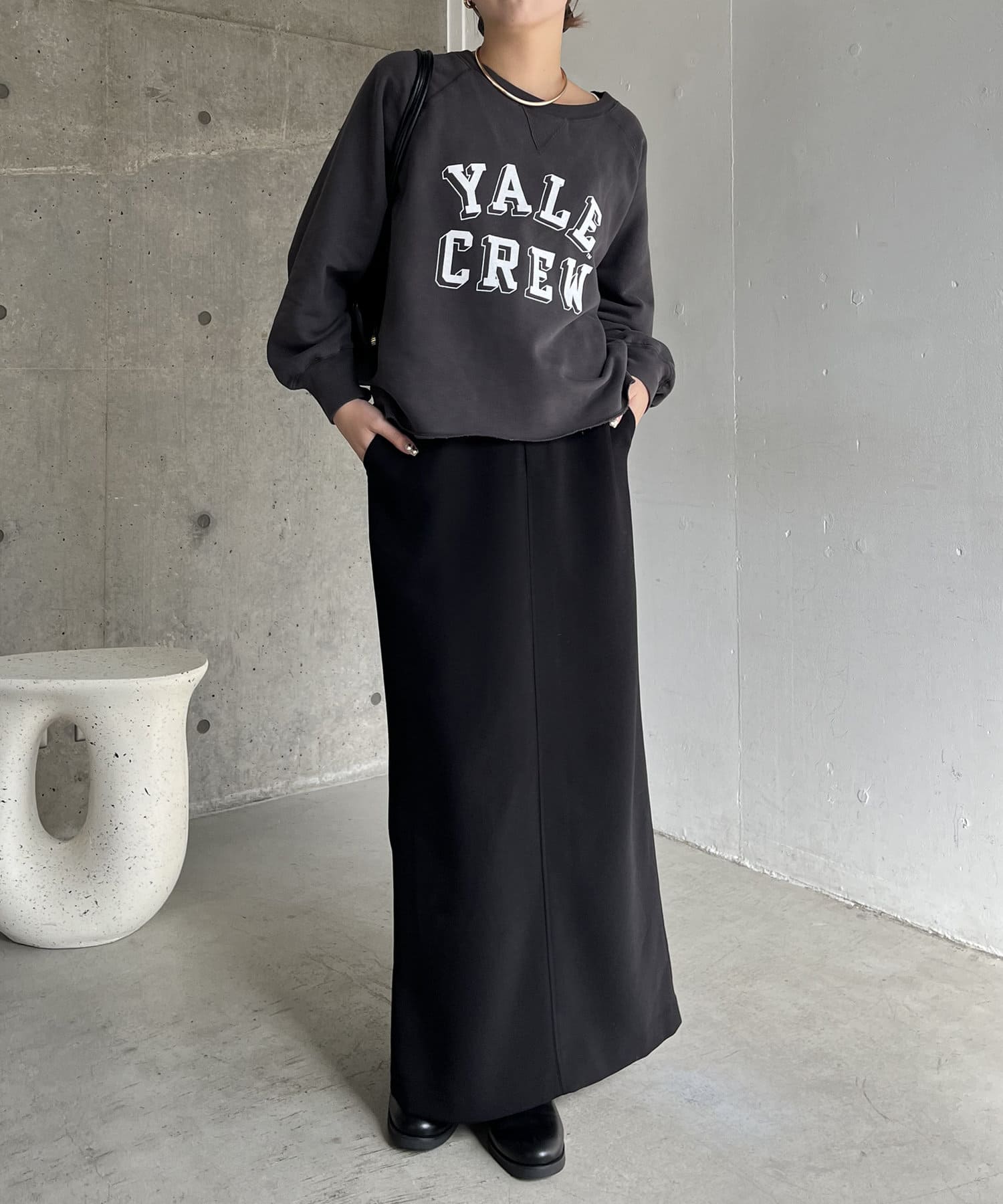 GOOD ROCK SPEED】YALE カレッジロゴスウェットブラック
