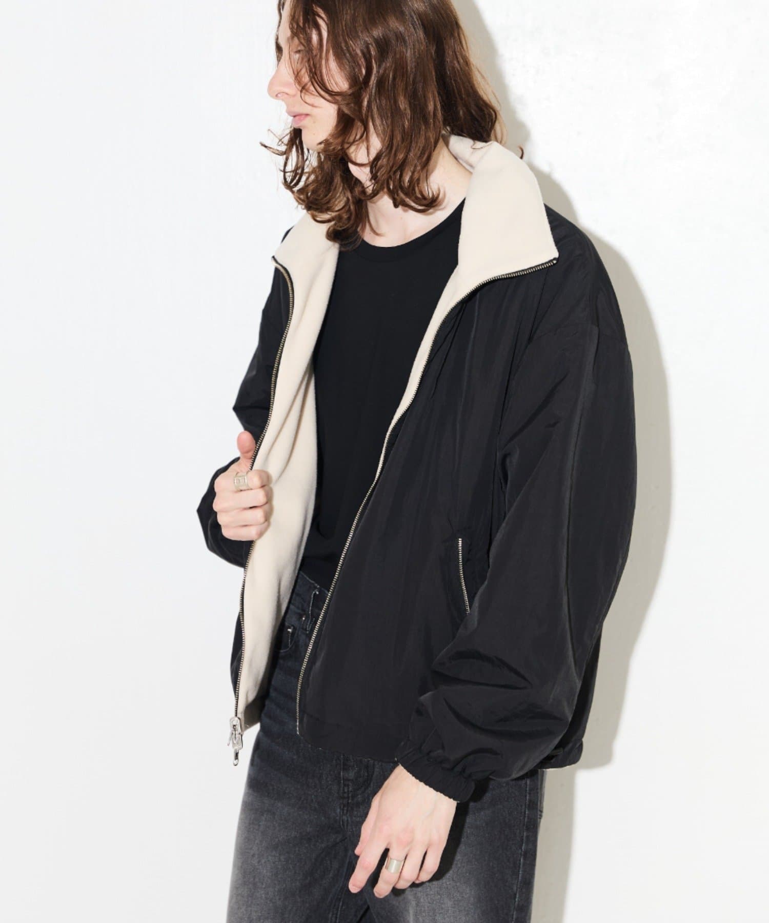 NORTH BY NORTHEAST 別注リバーシブルボアブルゾンコート