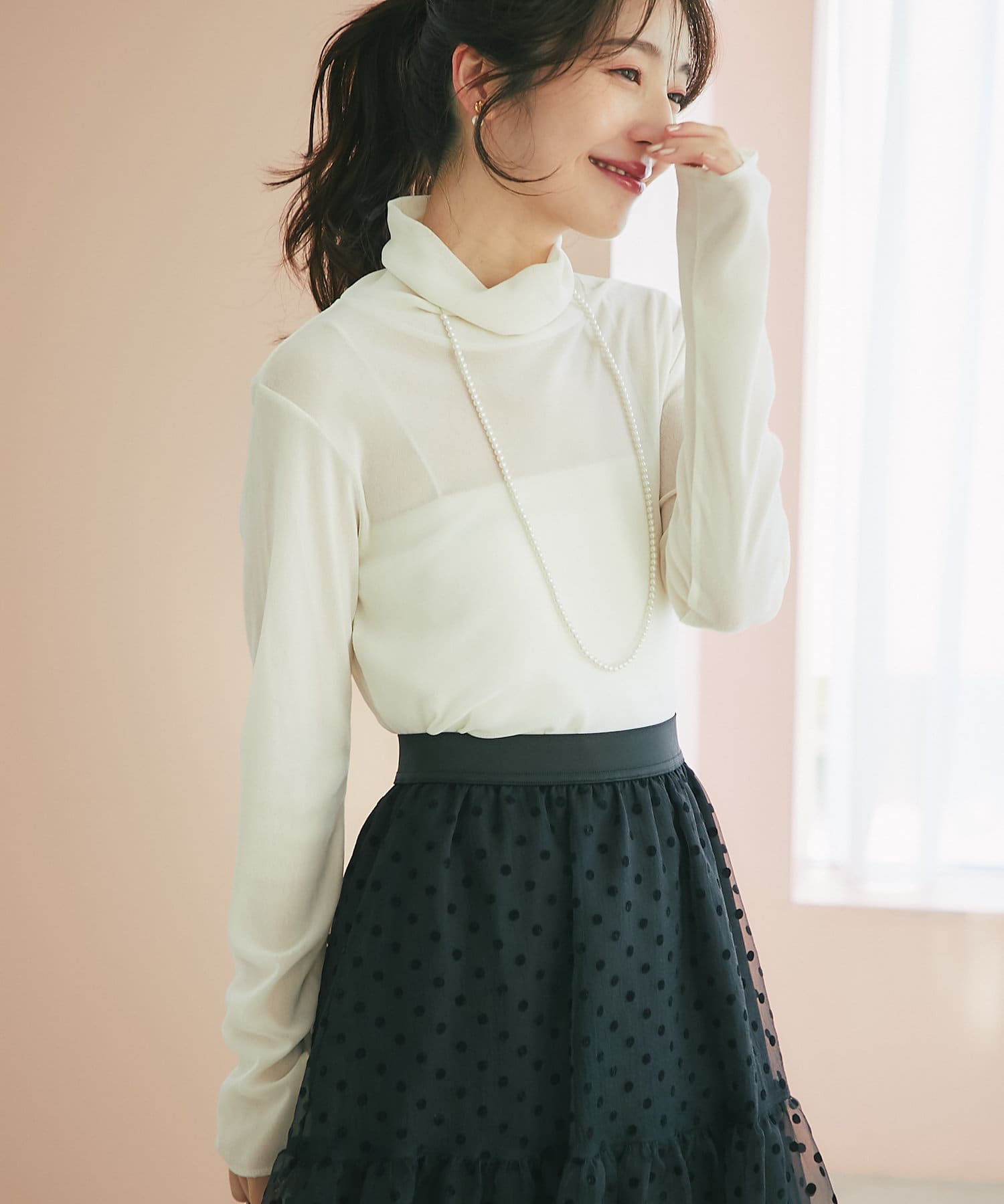 フロッキーチュールタートルカットソー | La boutique BonBon