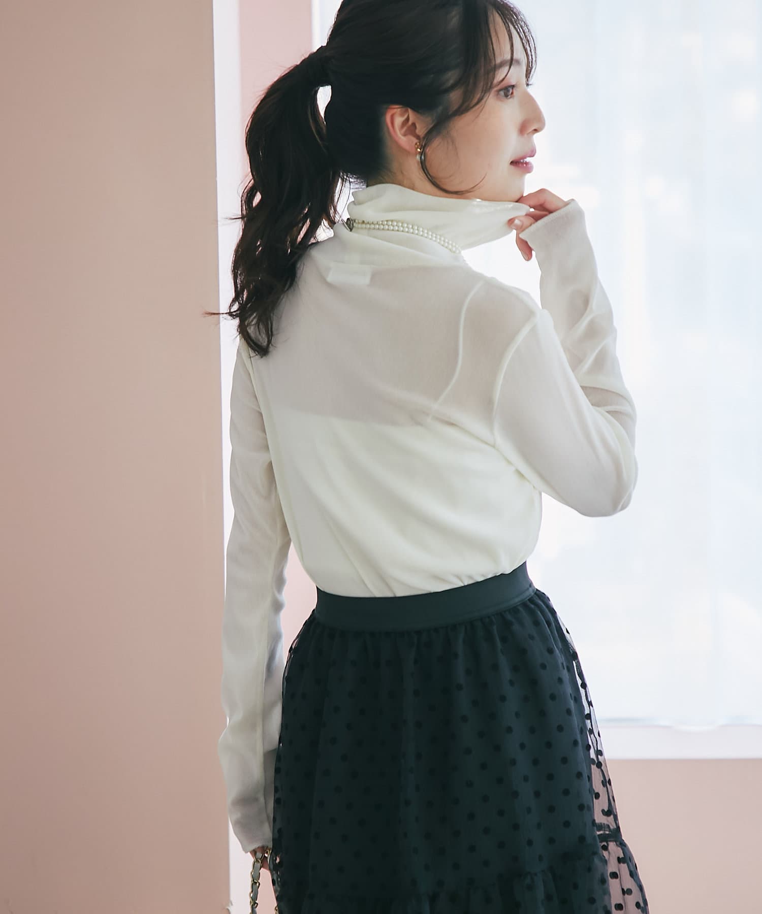 フロッキーチュールタートルカットソー | La boutique BonBon
