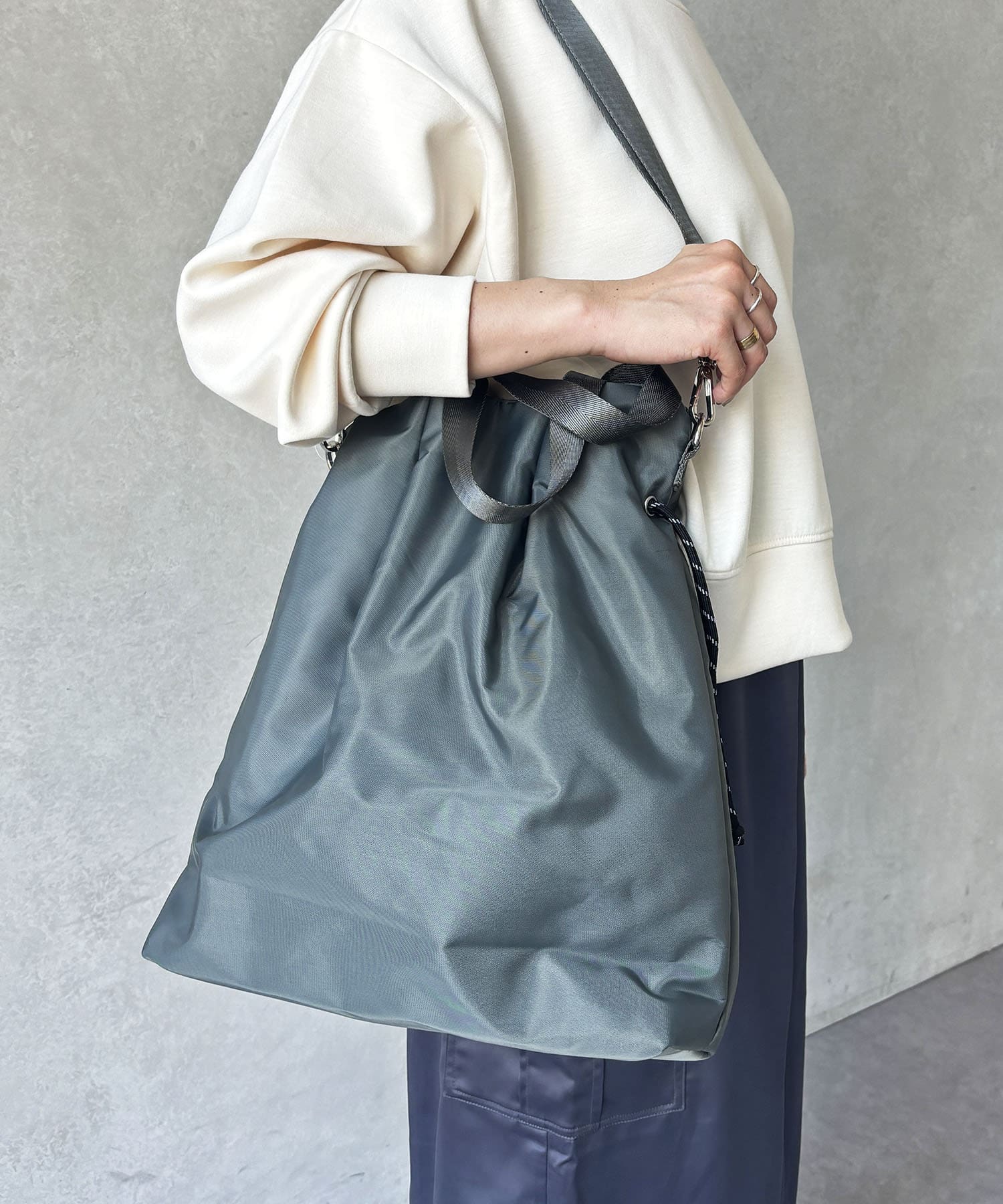 2wayギャザーナイロントート | Croisiere(クロジエール