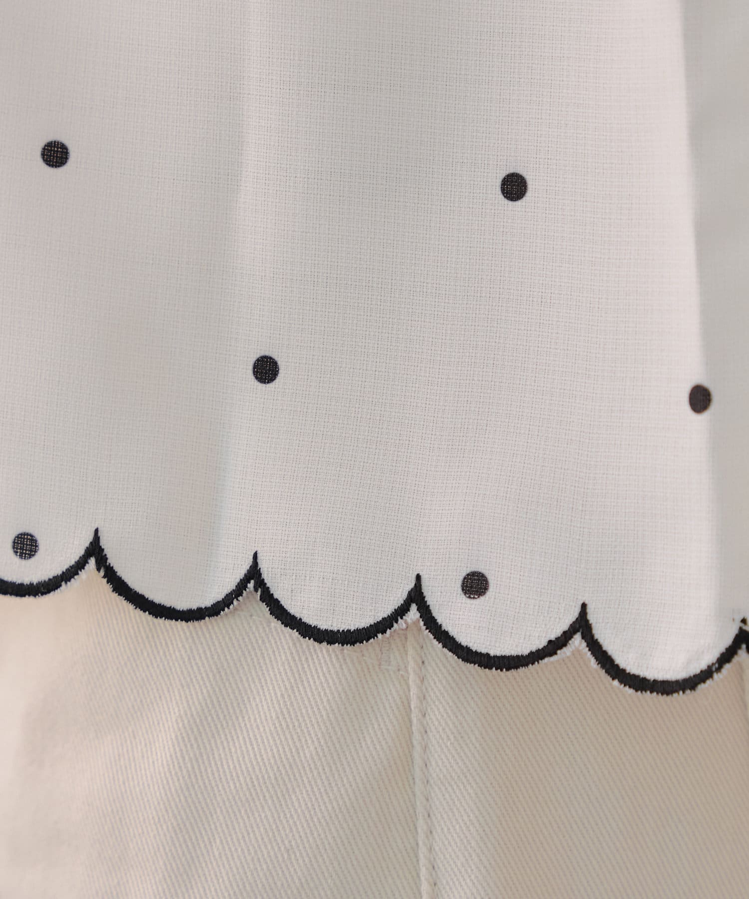 Remind me and forever(リマインドミーアンドフォーエバー) ドットスカラップブラウス