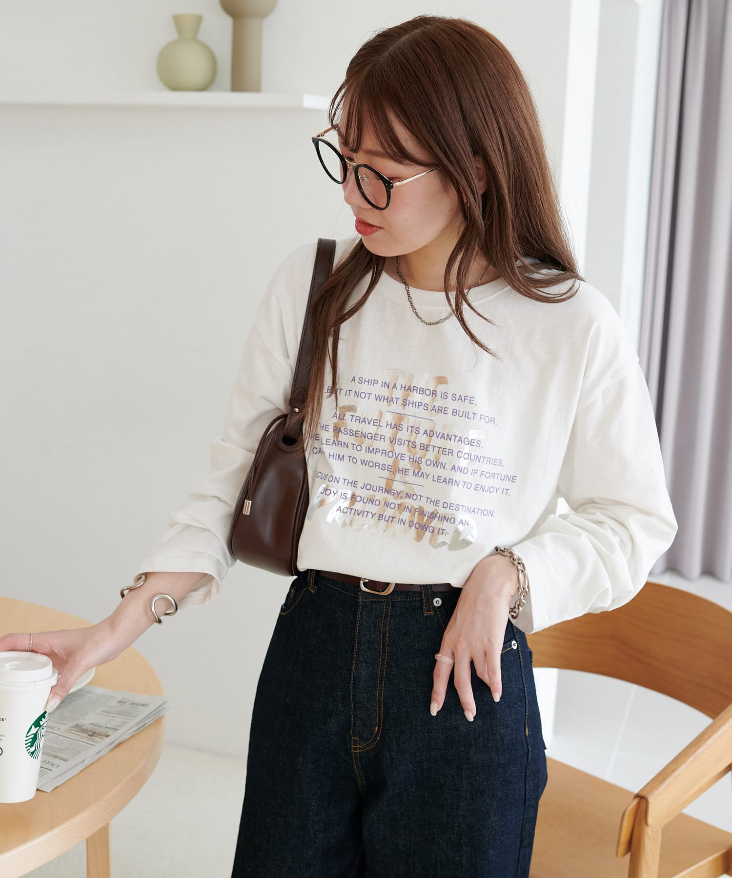 ハクプリントロングスリーブTシャツ | DISCOAT(ディスコート 