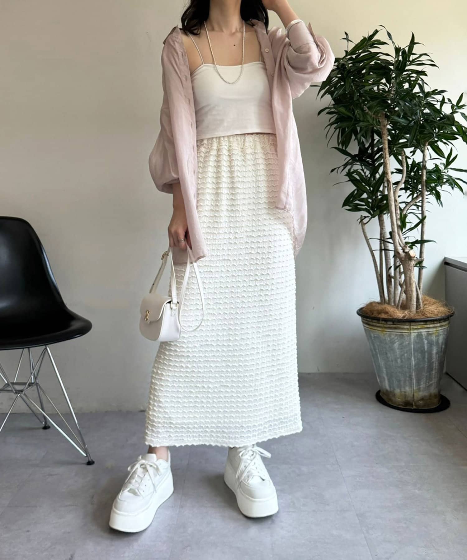 one after another】ストレッチレーススカート | NICE CLAUP / OLIVE