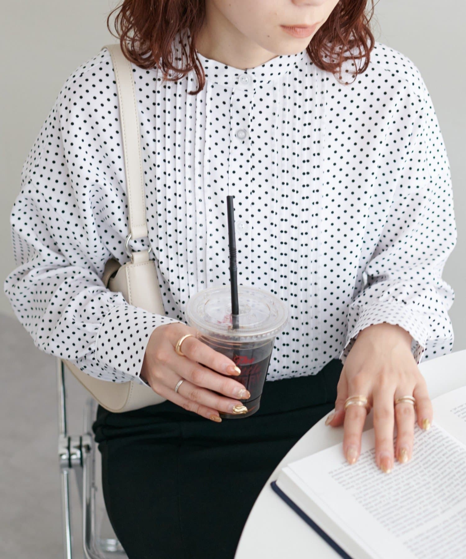 WEB限定】ドットピンタックブラウス | DISCOAT(ディスコート