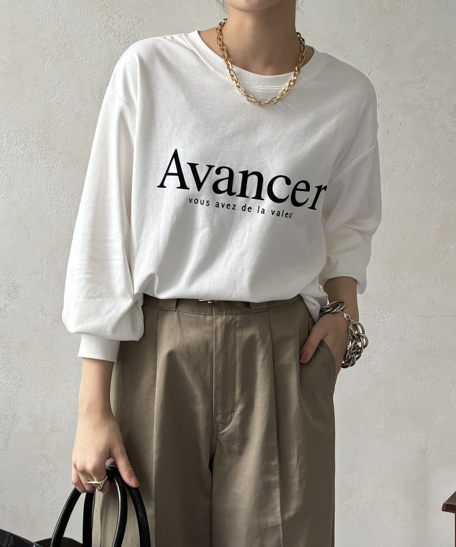 DOUDOU(ドゥドゥ) 【WEB限定】AvancerシルケットロンTEE