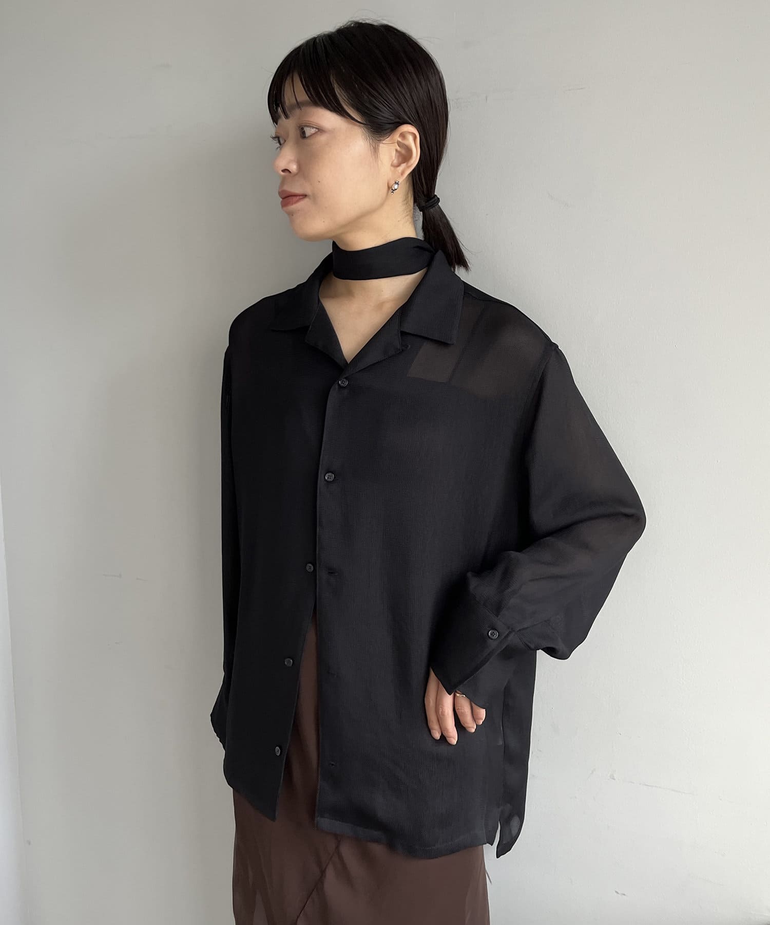 pasterip パセリ スエード キャミ（Sheer rib tie tunic