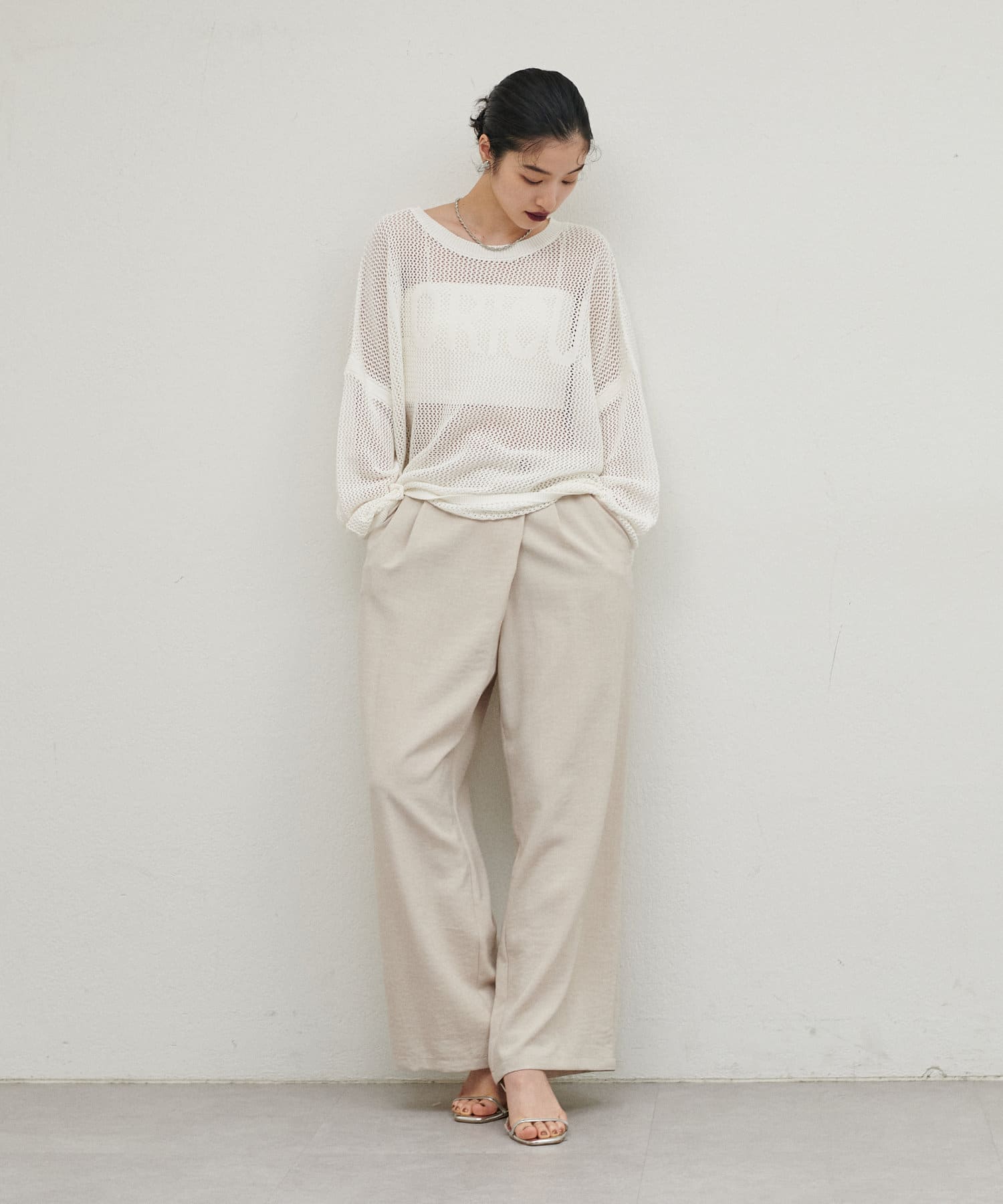 ロゴメッシュニットプルオーバー | LARUTA(ラルータ)レディース
