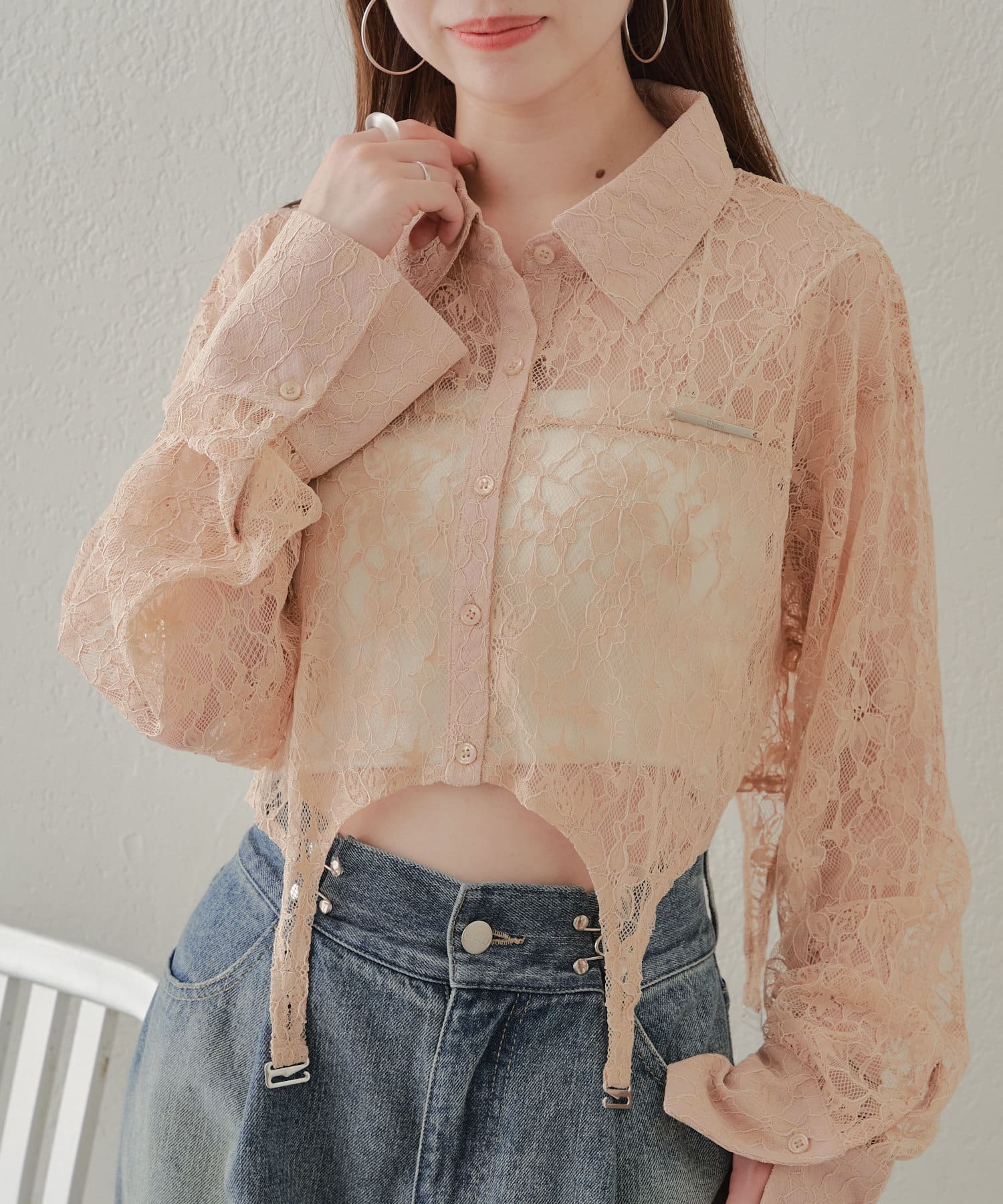 Chico】ガーターデザインシャツ | OUTLET(アウトレット)レディース