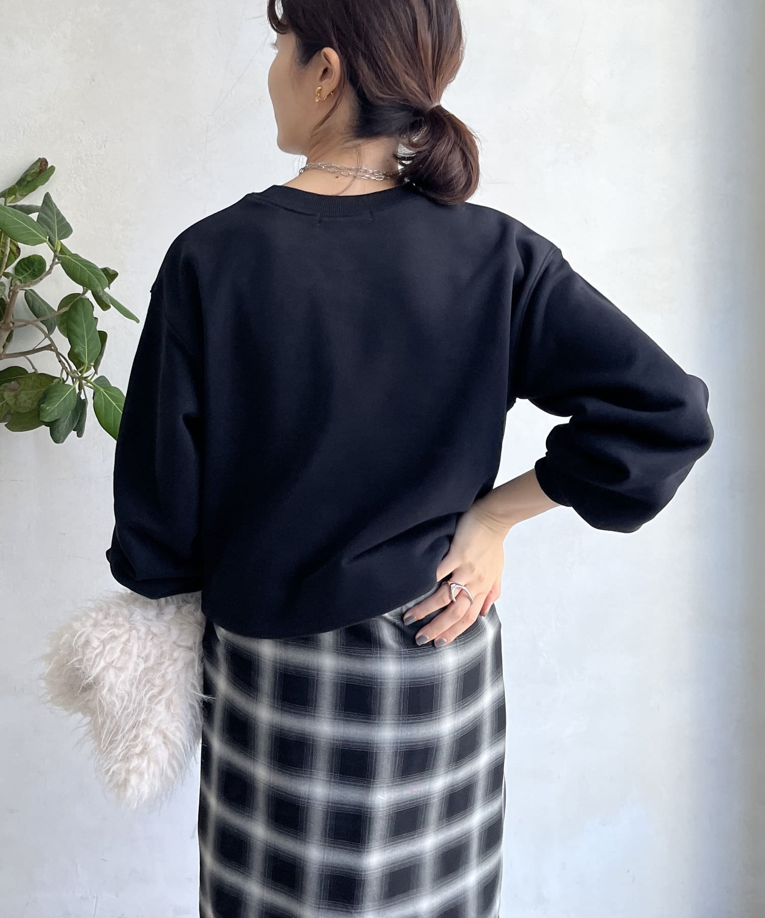 DOUDOU(ドゥドゥ) 【WEB限定】サガラ刺繍スウエット