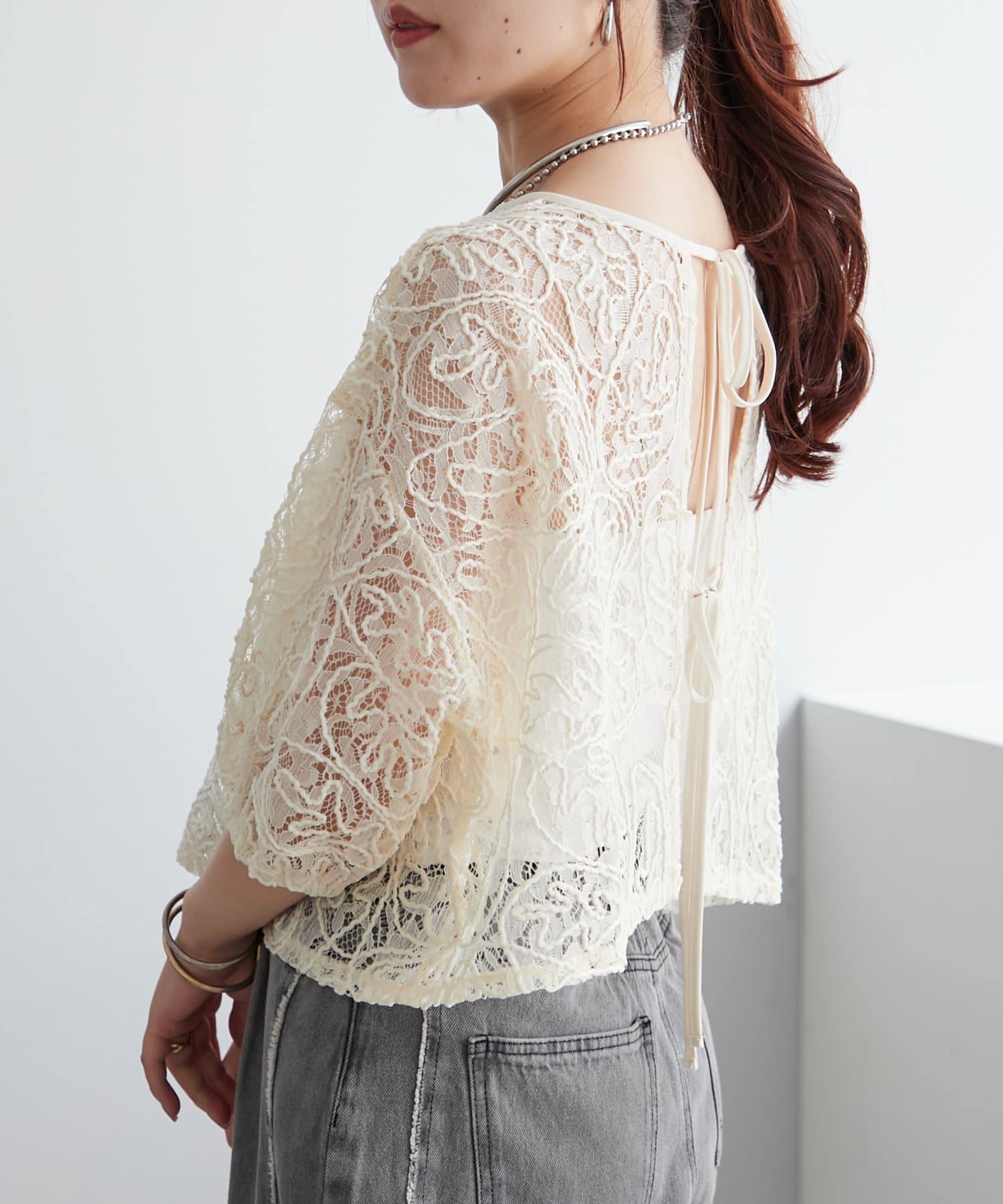 タグ付き♡GOLDS∞infinity♡ラッフルフリルレース2wayカーディガン タグ付き♡GOLDS∞infinity♡ラッフルフリルレース2way