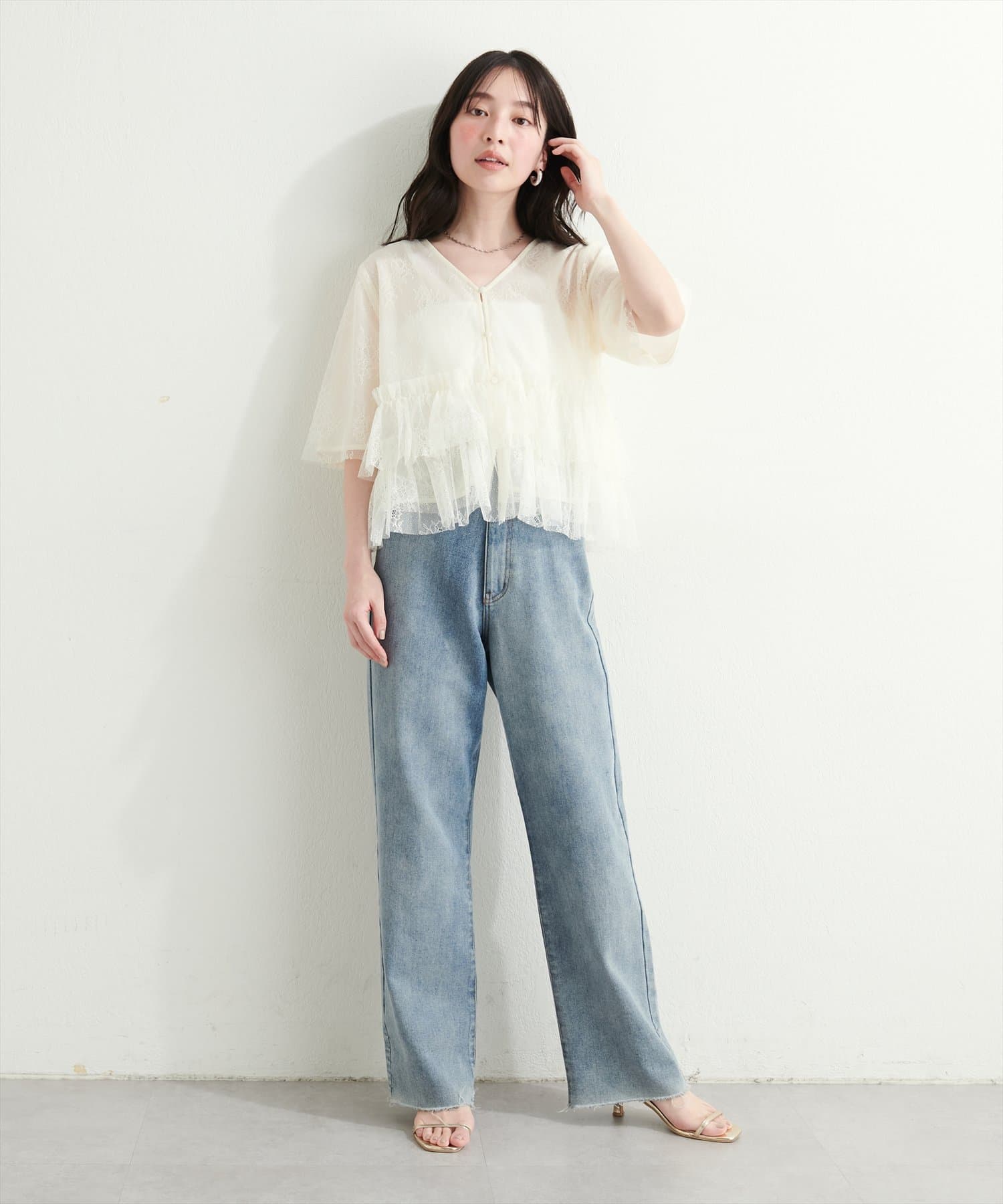 ANANAS アナナス未使用チュールレースのブラウス定価49000円 ANANAS - アナナ☆ anana 裾チュールブラウスの通販 by nana7's