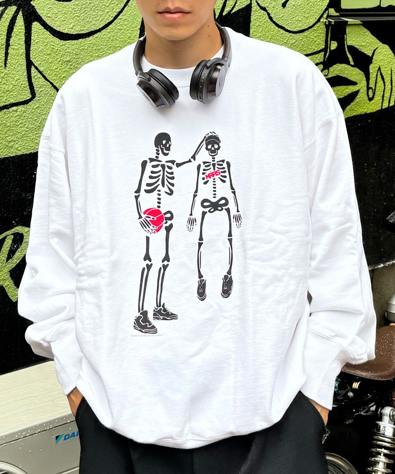 CIAOPANIC(チャオパニック) 【THRIFTY LOOK/スリフティールック】MARS SKULL CREW SWEAT