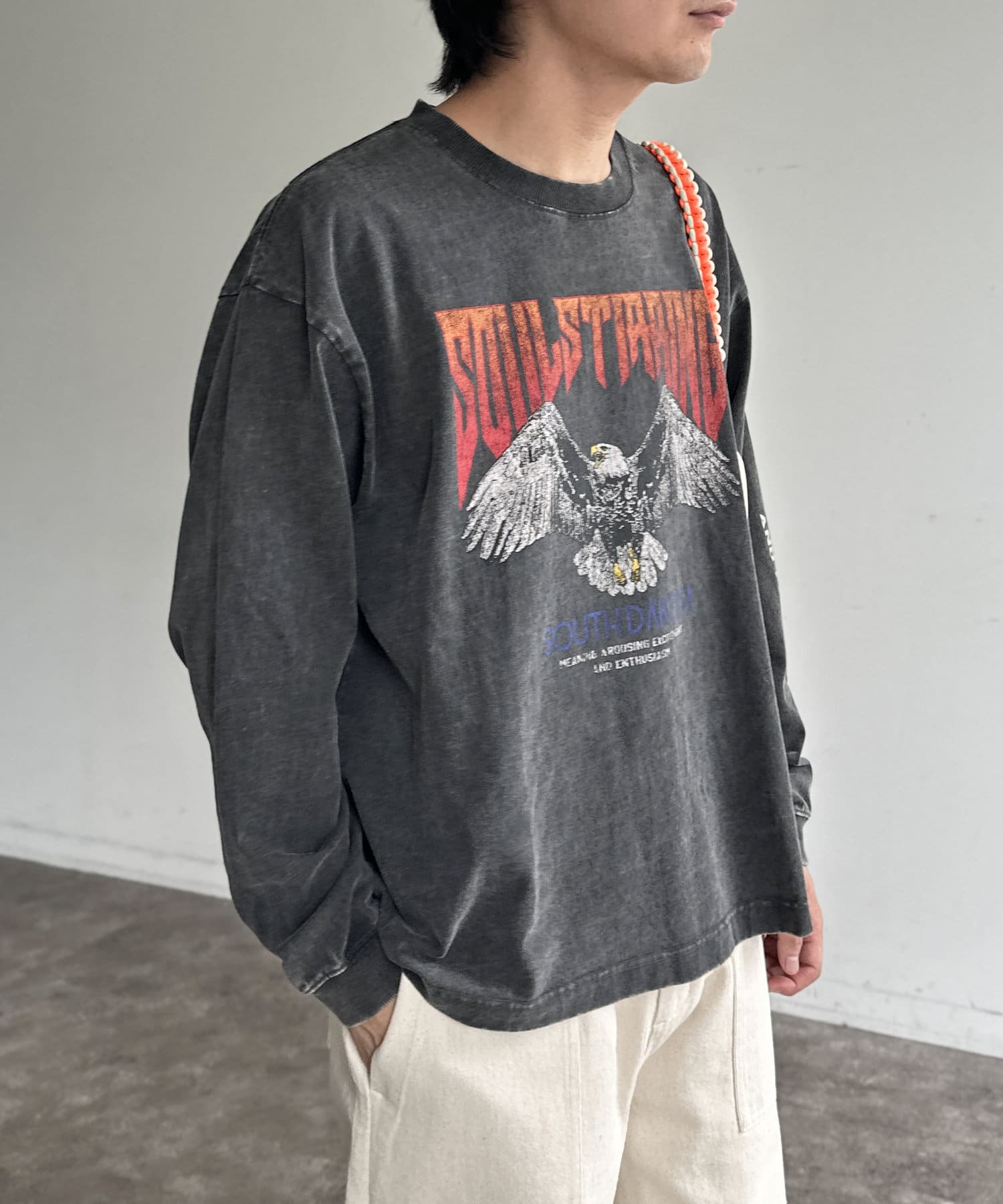 XL ACID BATH ビンテージ加工 長袖T ロンT アシッドバス XL ACID BATH ビンテージ加工 長袖T ロンT アシッドバスヴィ