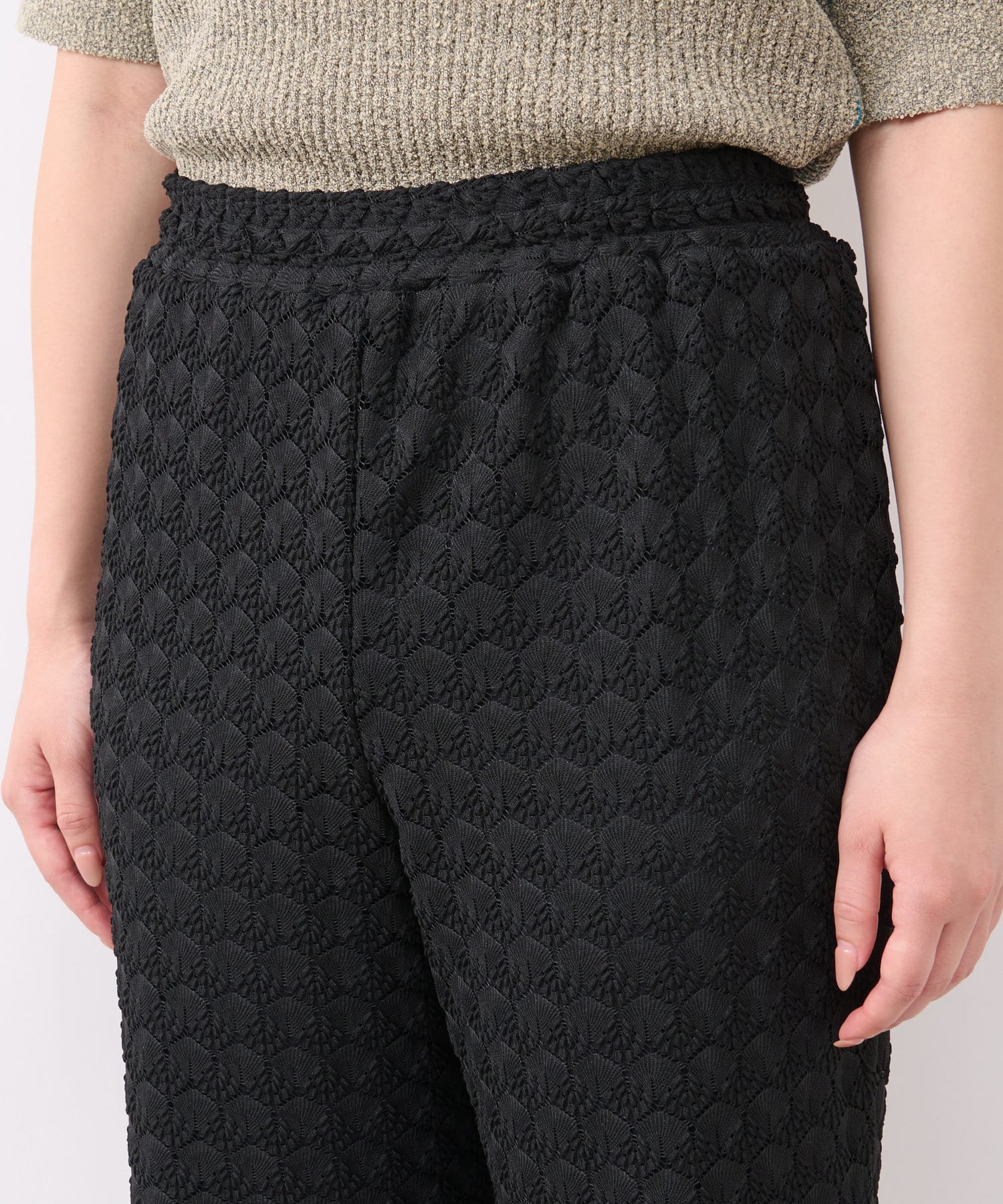 un dix cors(アンディコール) 《ウエストはストレスフリー》バルファスレースパンツ