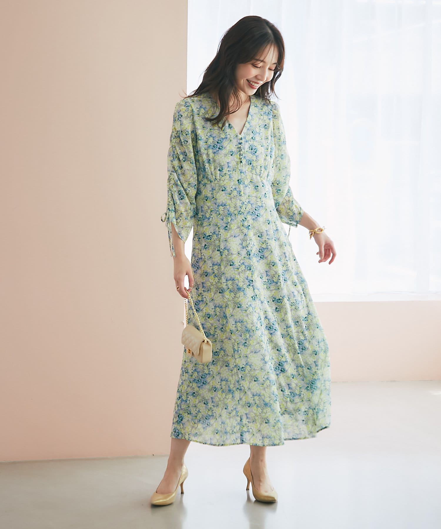 トワエボンボン　花柄　ワンピース トワエボンボン 花柄 ワンピース