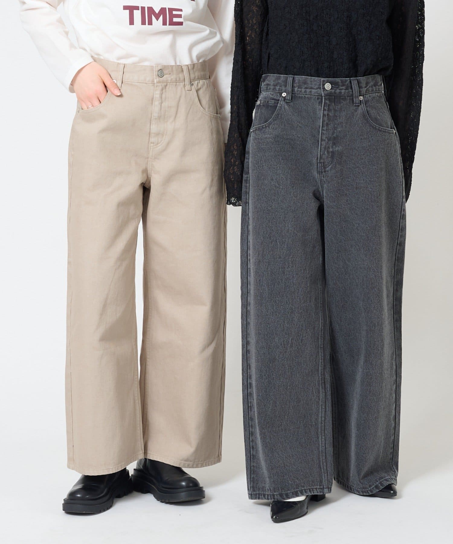 CIAOPANIC TYPY(チャオパニックティピー) レディース 【EVERY DENIM】【Monday】baggy denim ベージュ