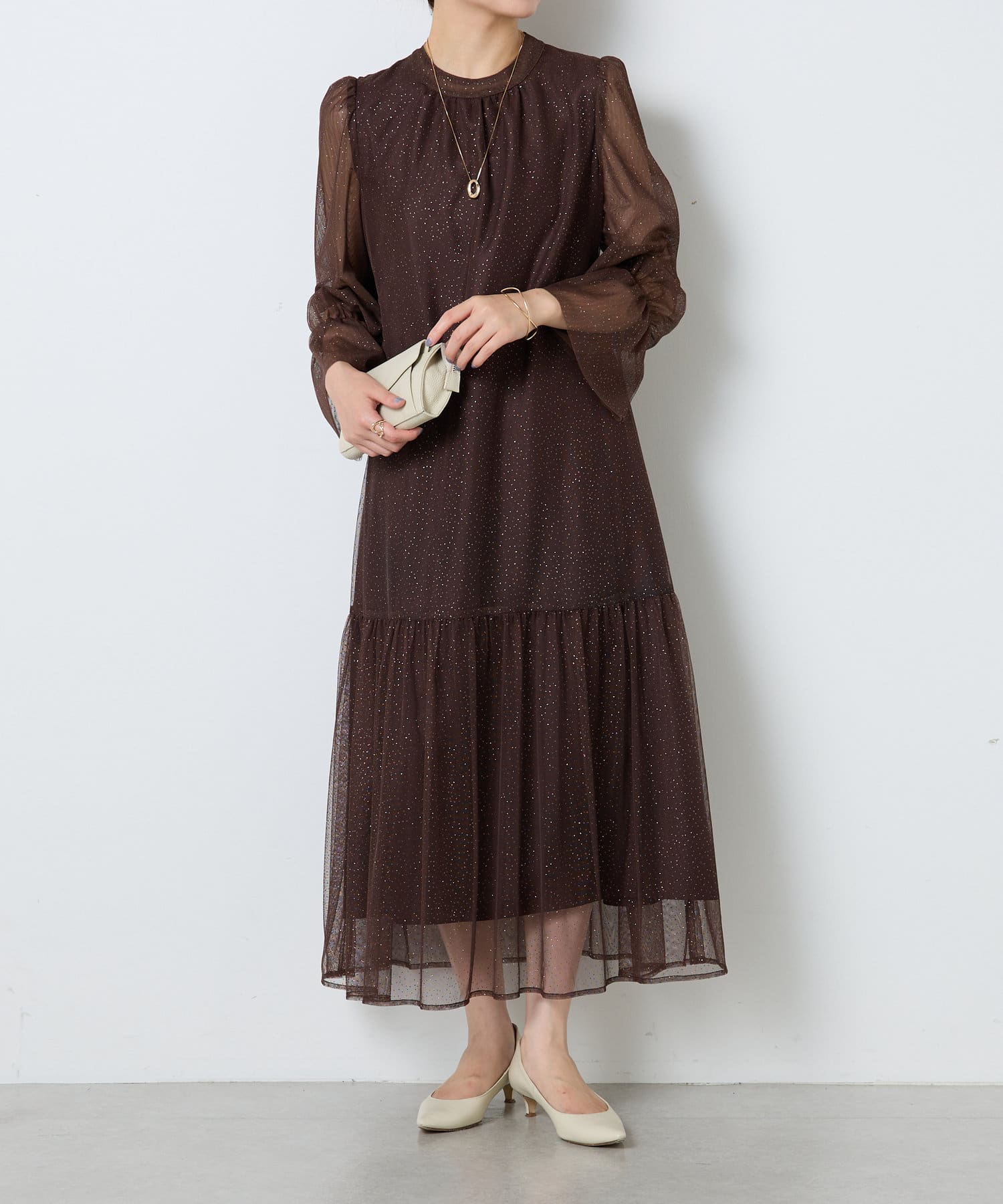 オケージョンドレス/結婚式】ラメチュールワンピース | COLLAGE  