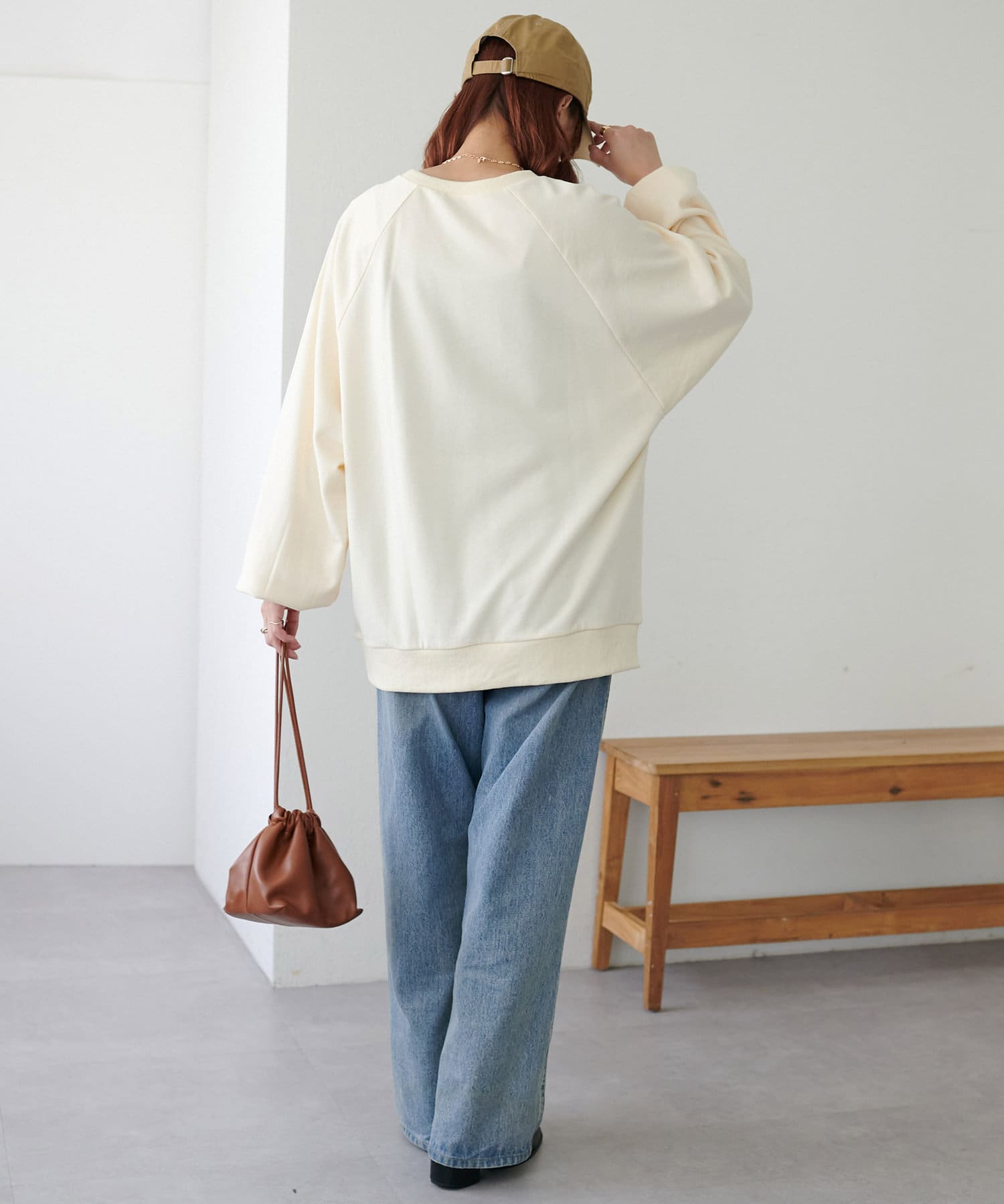 DISCOAT(ディスコート) 《春まで使える♪/6色展開》ラグランビッグスウエット【WEB限定】