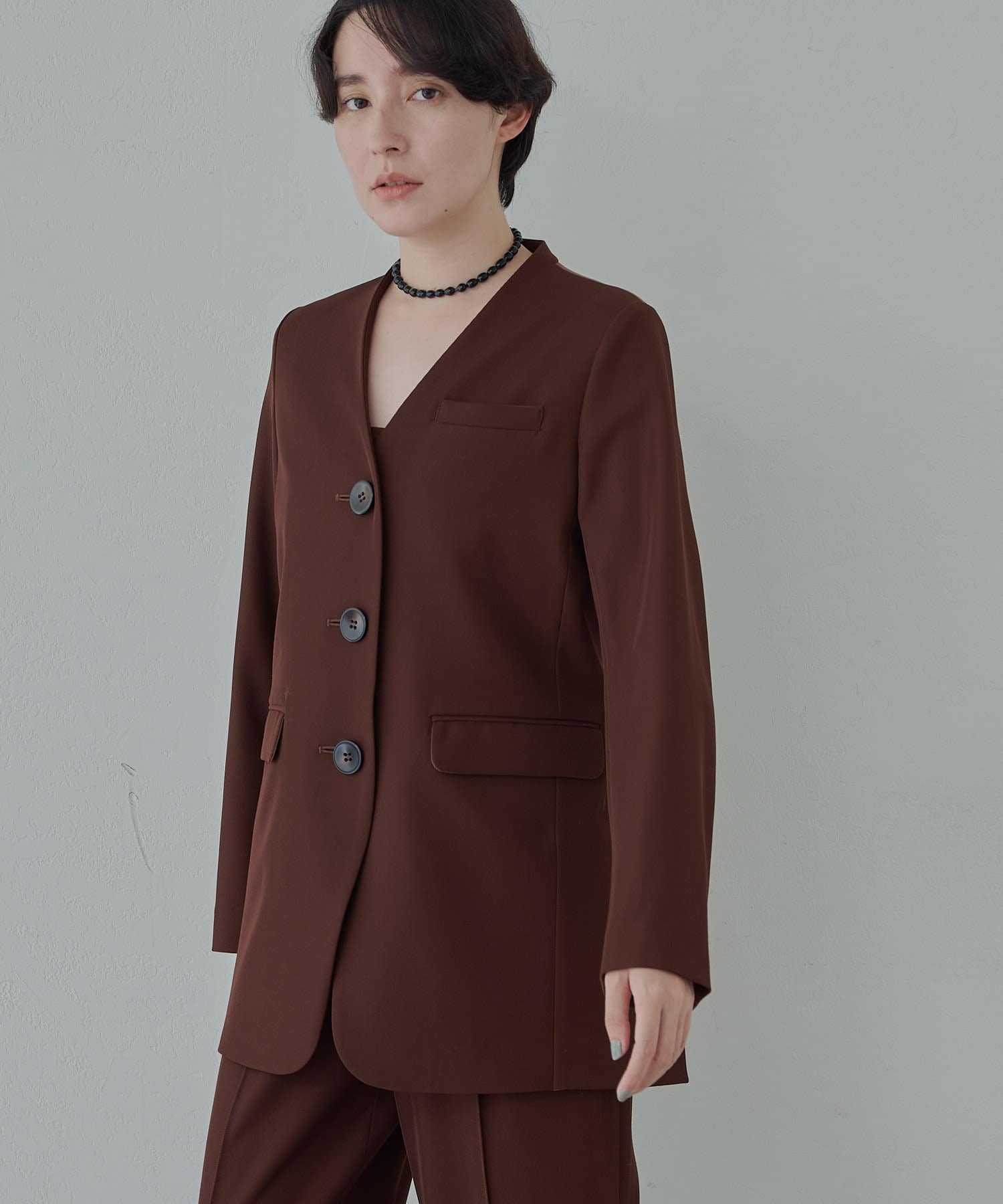 DrawingNumbersドローイングナンバーズシャンブレーブルゾン　ベージュ DrawingNumbersドローイングナンバーズシャンブレーブルゾンベージュ