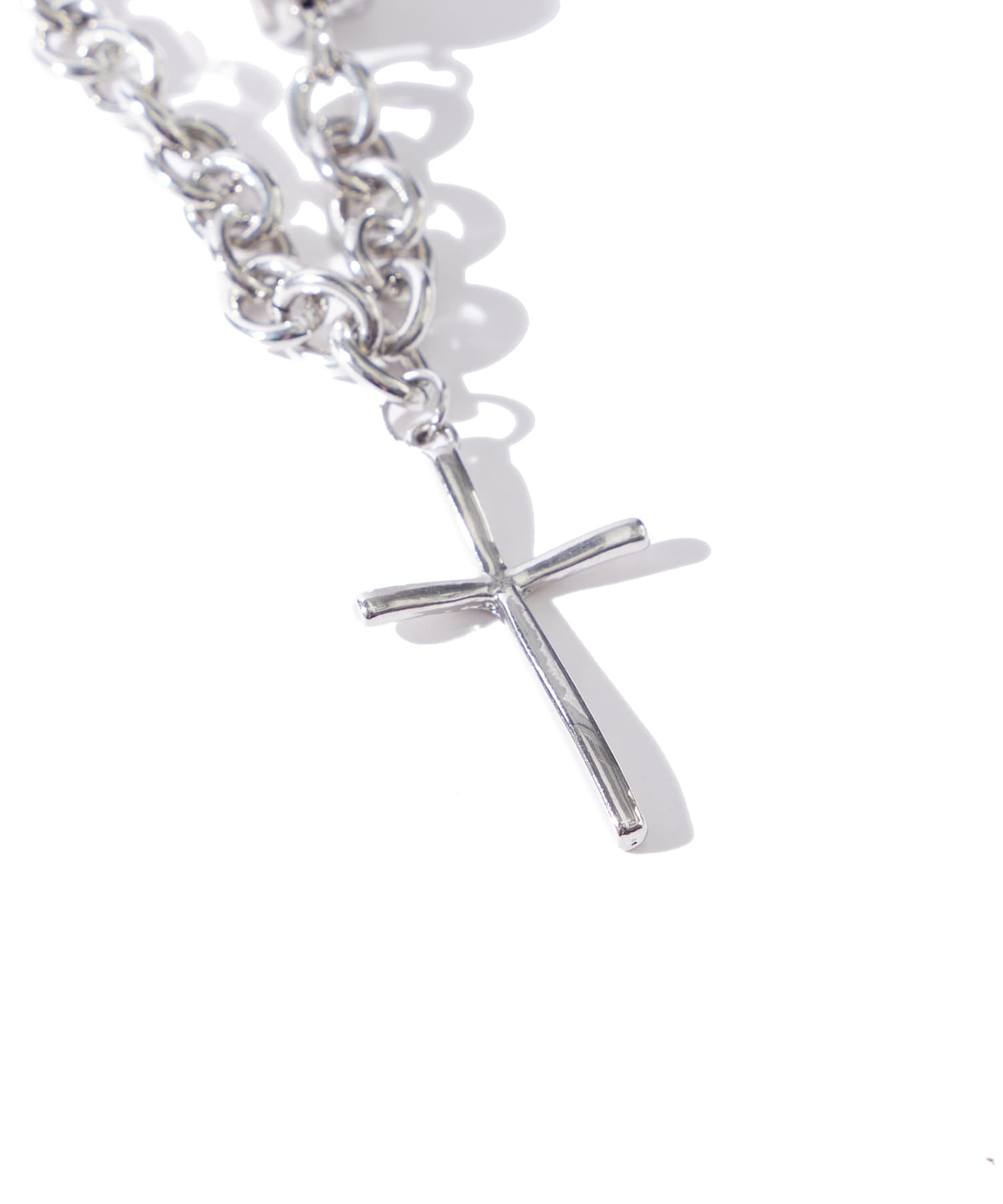 クロスとチェーンのネックレス ネックレス 「Never mind the XU」stone cross necklace