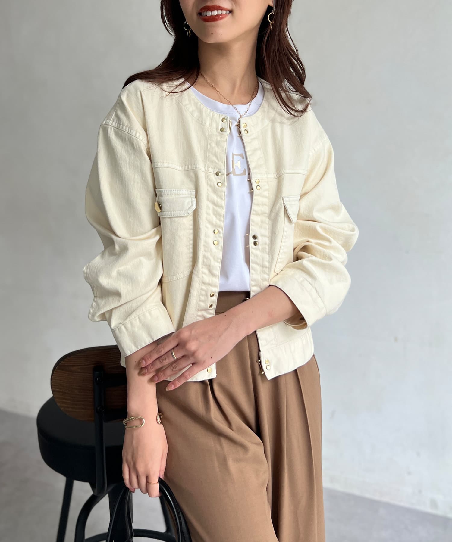 GLDフックノーカラーGジャン | Chez toi(シェトワ)レディース