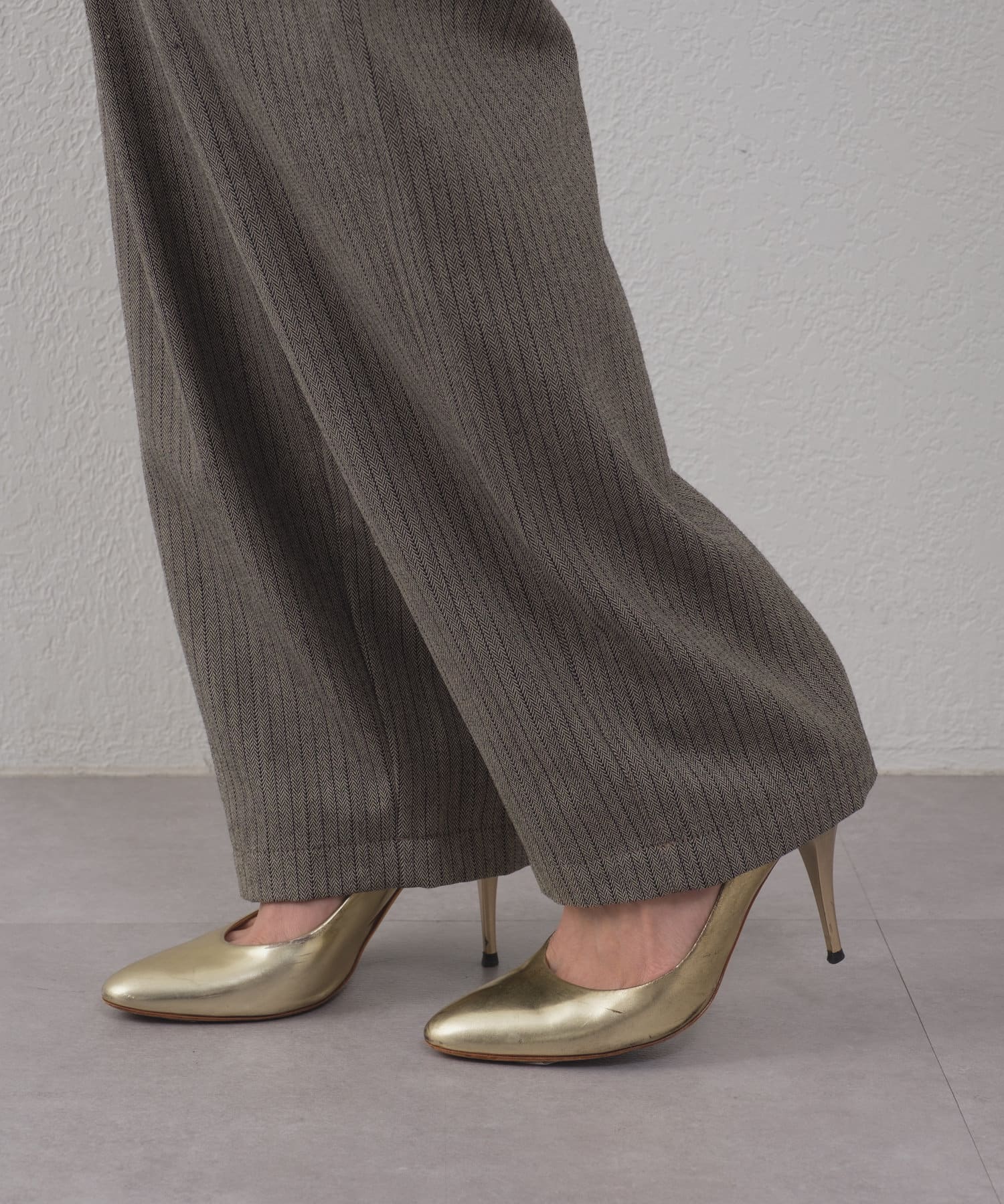 OUTLET(アウトレット) 【Pasterip】Mannish tweed tack pants