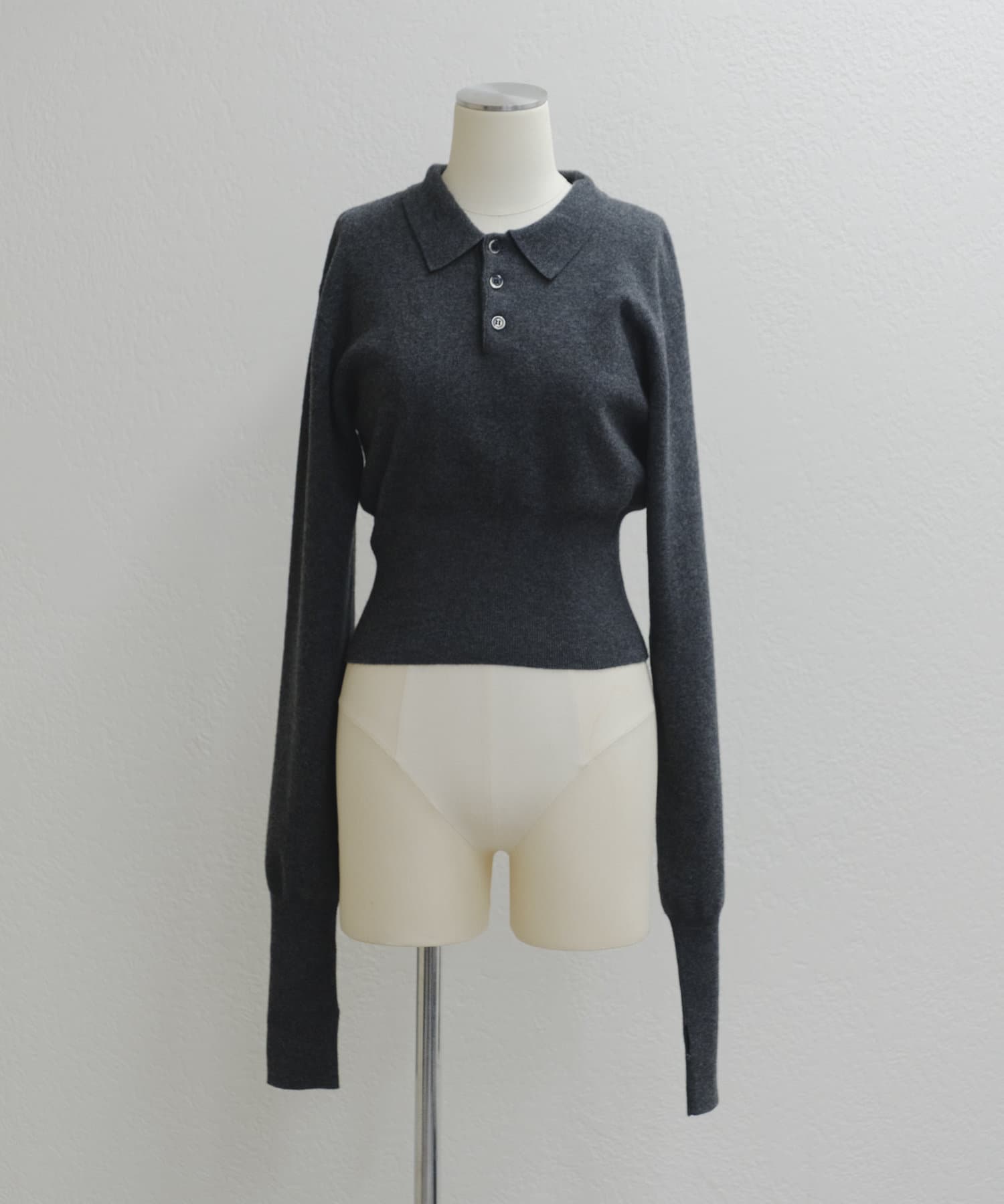 Pasterip】Wool CHIBI polo knit | OUTLET(アウトレット 