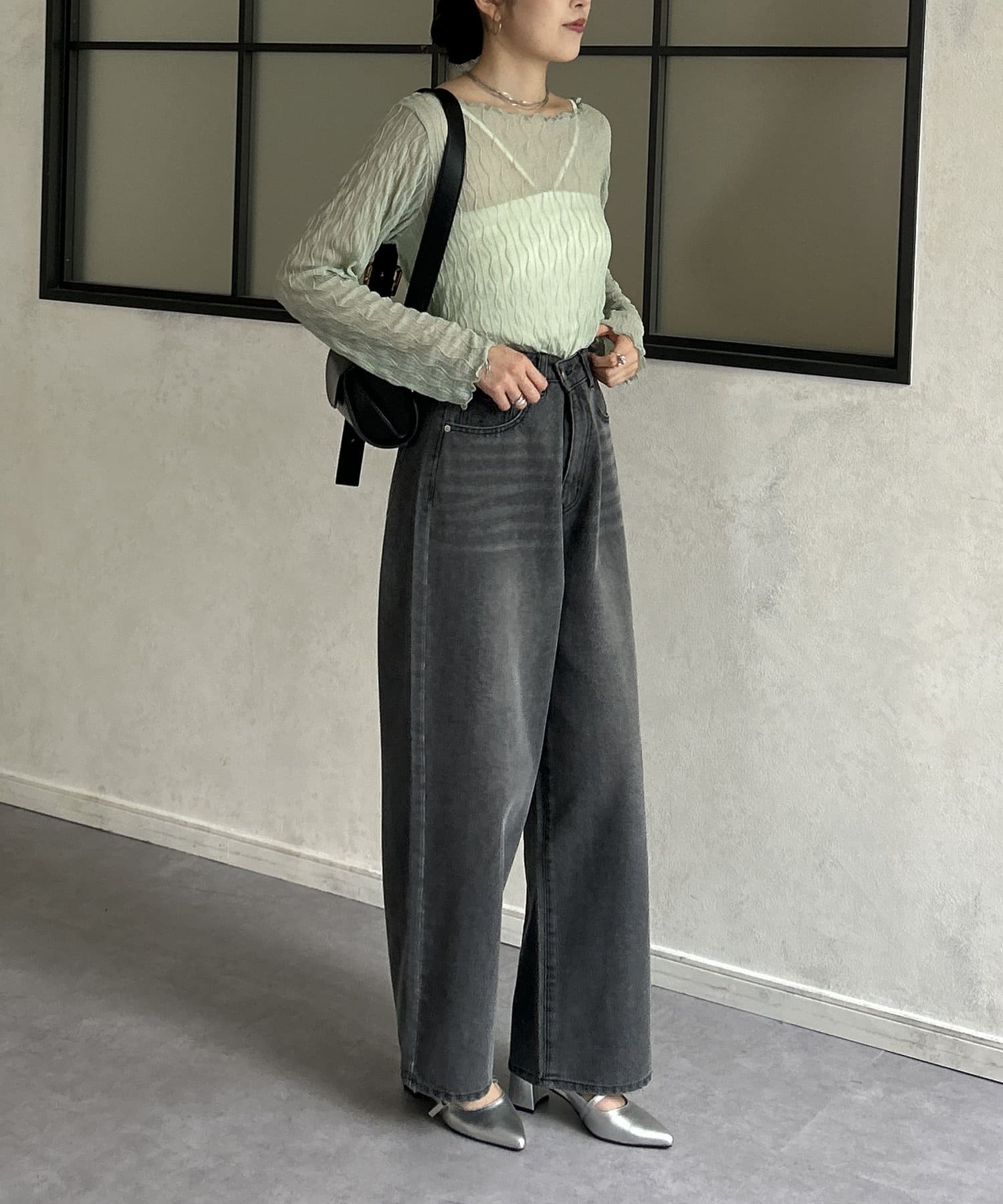 Thevon.(ゼヴォン) ウェーブ柄シアープルオーバー