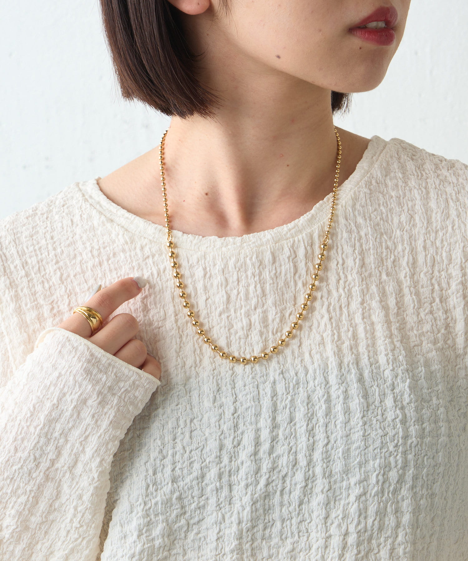 Jena　espace merveilleux(ジェナ　エスパスメルヴェイユ) 2ボールコンビネックレス